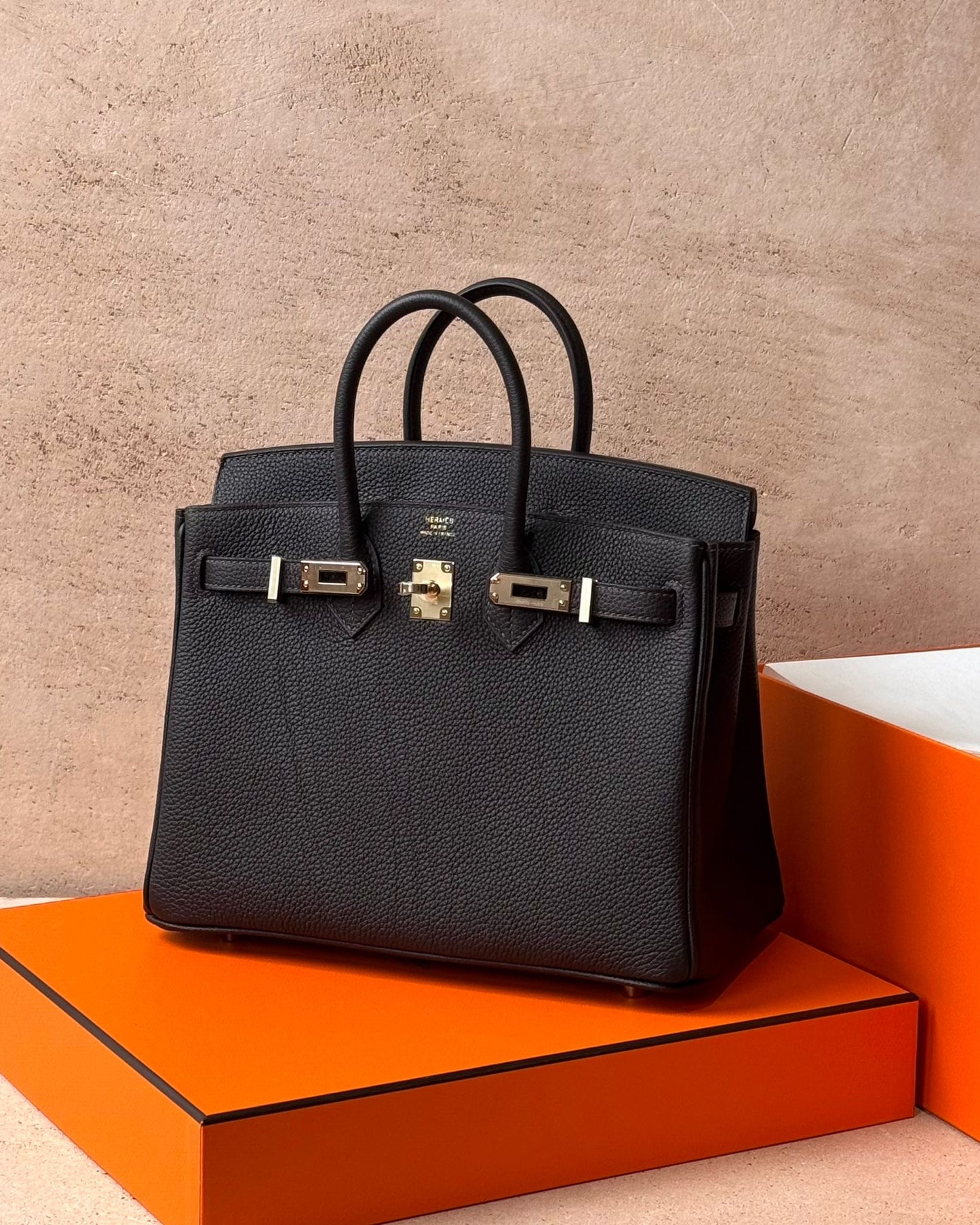 Hermès Birkin 25 - Bai Brun Togo | Permabrass Hardware