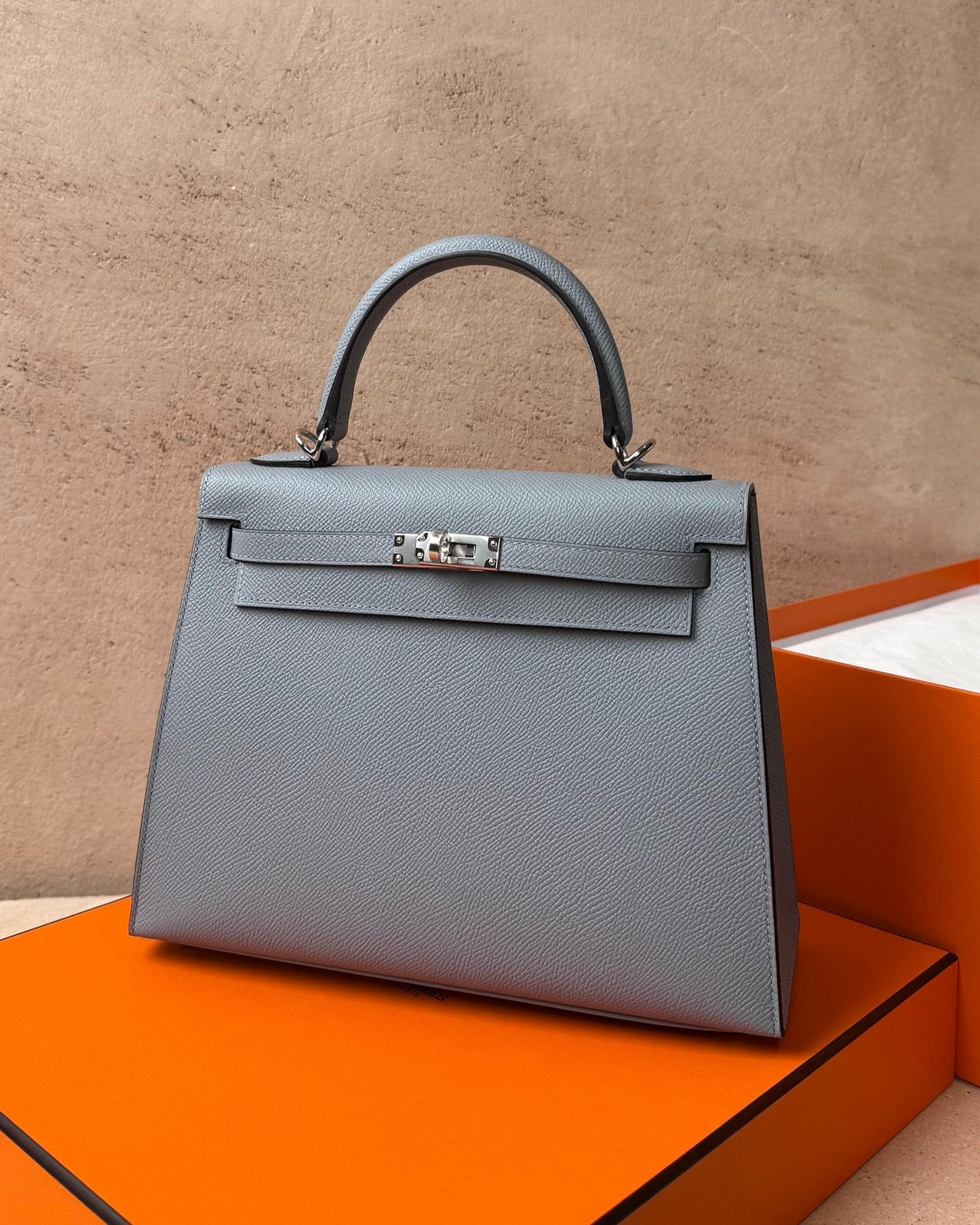 Hermès Kelly 25 - Gris Pantin Epsom | Palladium Hardware - Bagista