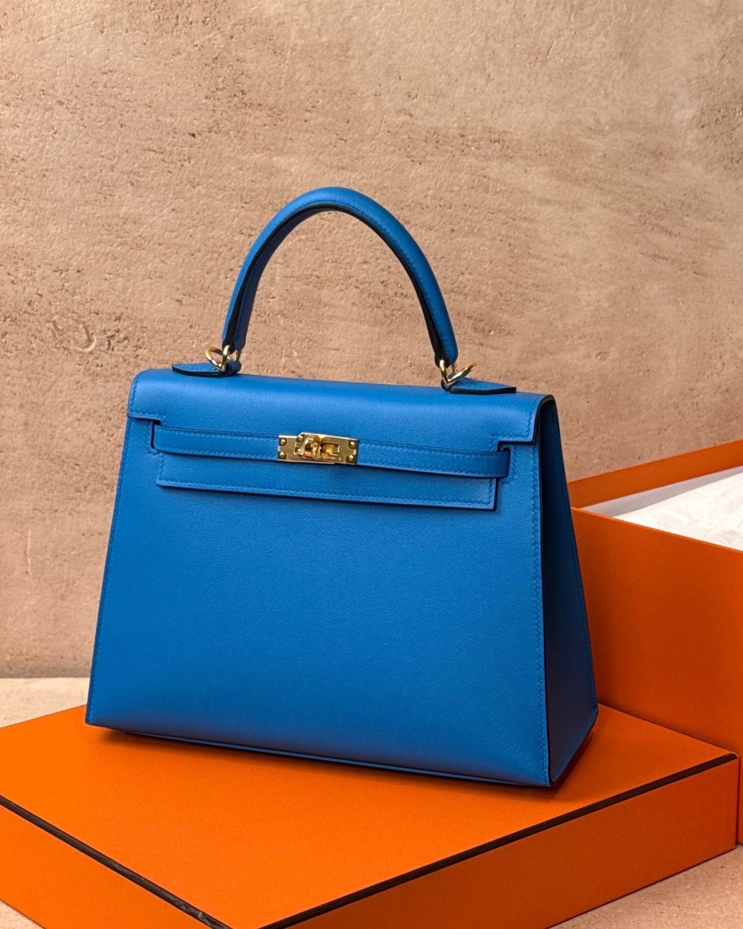 Hermès Kelly 25 - Bleu Frida Madame | Gold Hardware - Bagista
