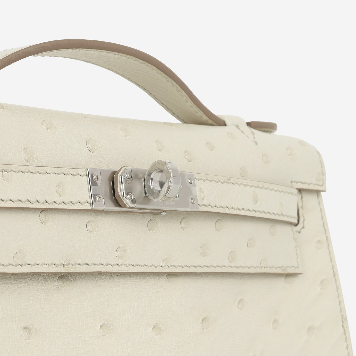 Hermès Kelly Pochette - Beton Ostrich | Palladium Hardware