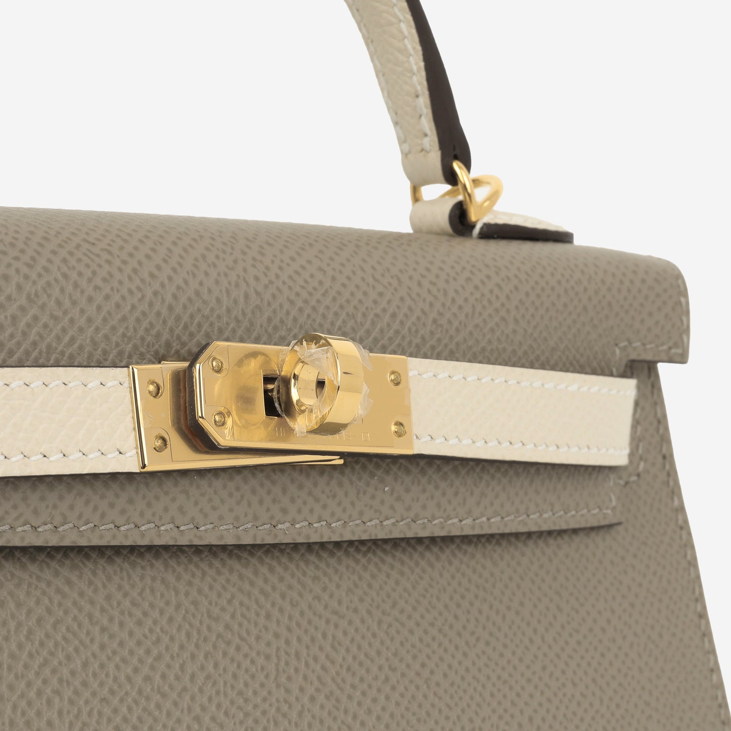 Hermès HSS Mini Kelly - Gris Asphalt / Craie