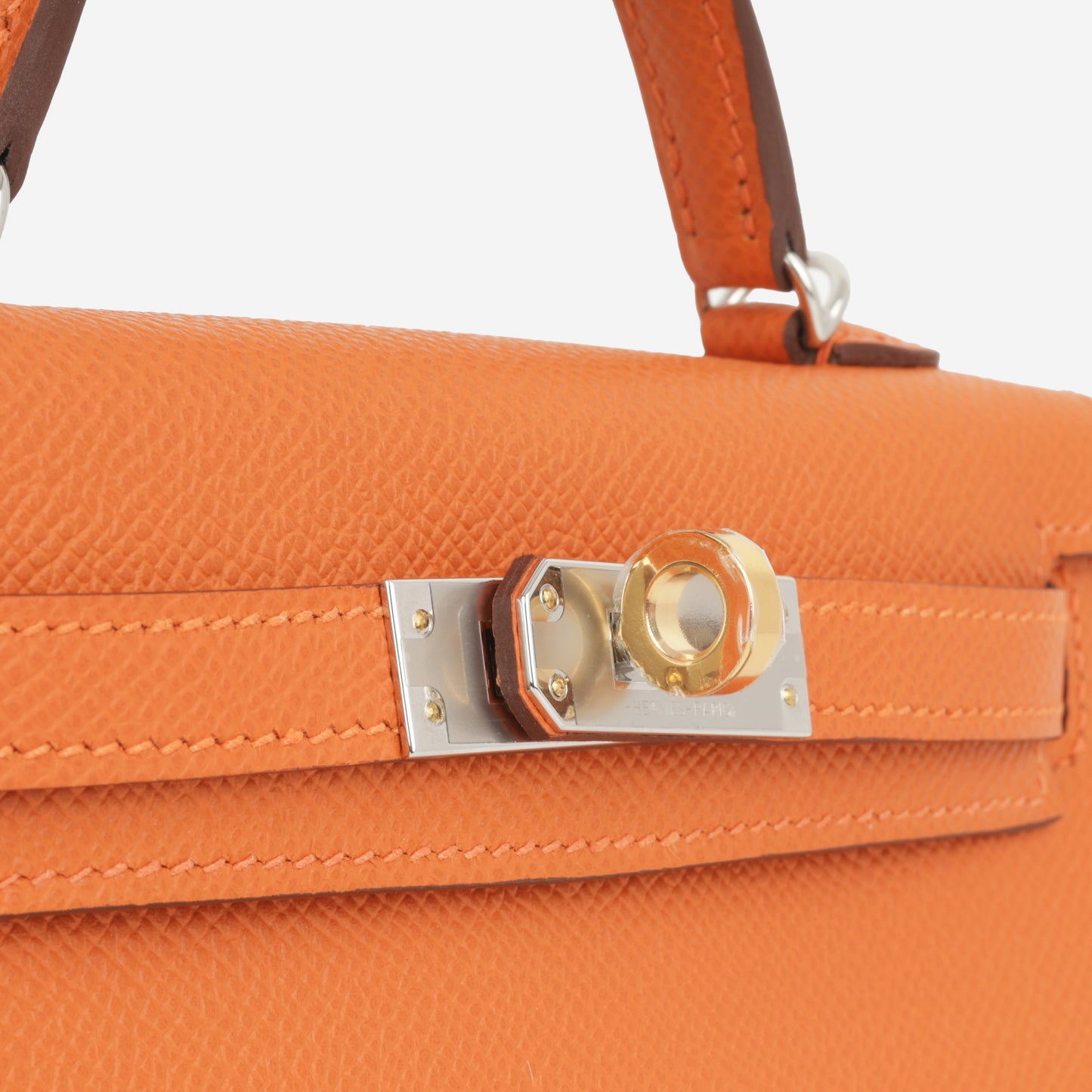 Hermès Mini Kelly - Orange Epsom | Electrum Hardware