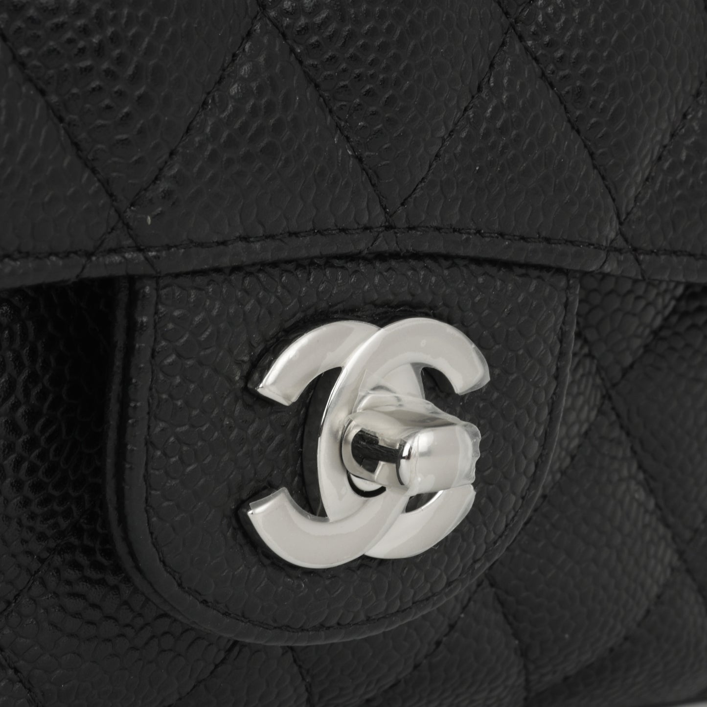 Medium Classic Flap - Black Caviar | Silver Hardware