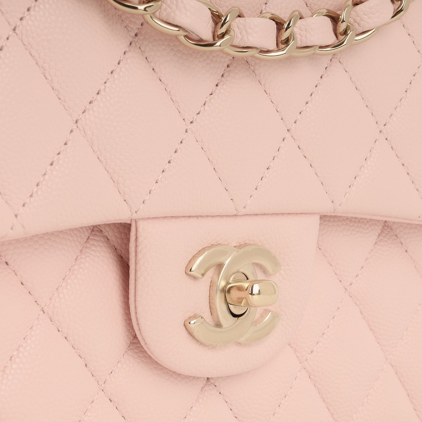 Chanel Medium Classic Flap - Light Pink Caviar | Champagne Gold Hardware