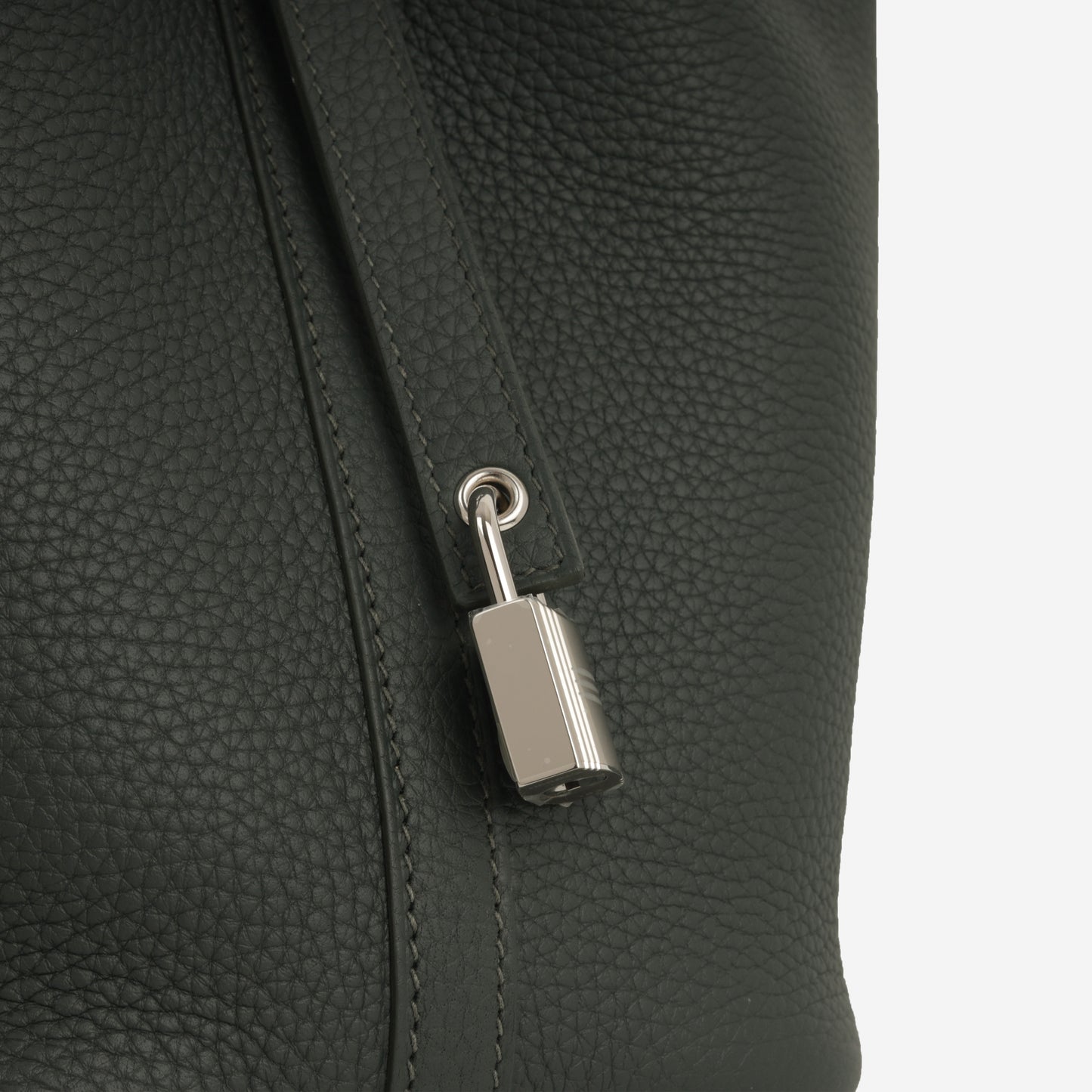 Hermès Picotin 18 Eclat - Vert Mangrove Clemence / Gris Pantin Swift | Palladium Hardware