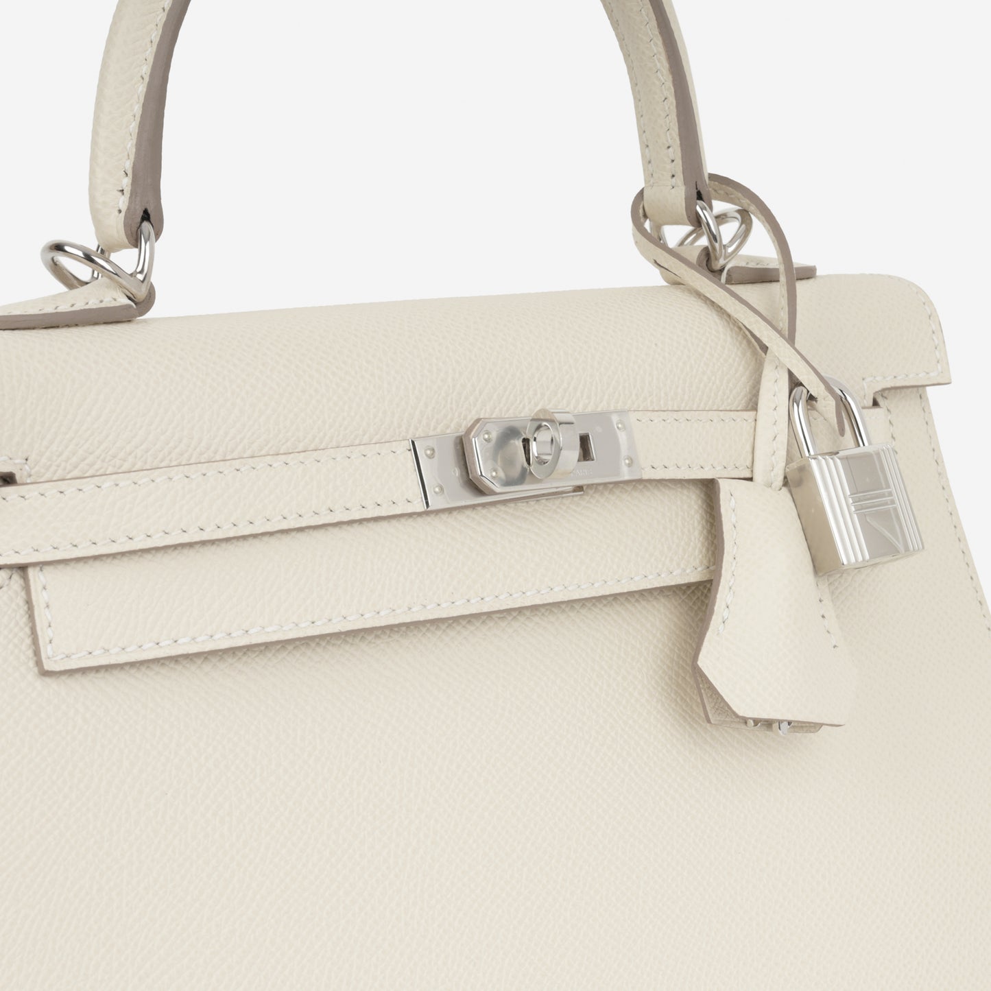 Hermès Kelly 25 - Craie Epsom | Palladium Hardware