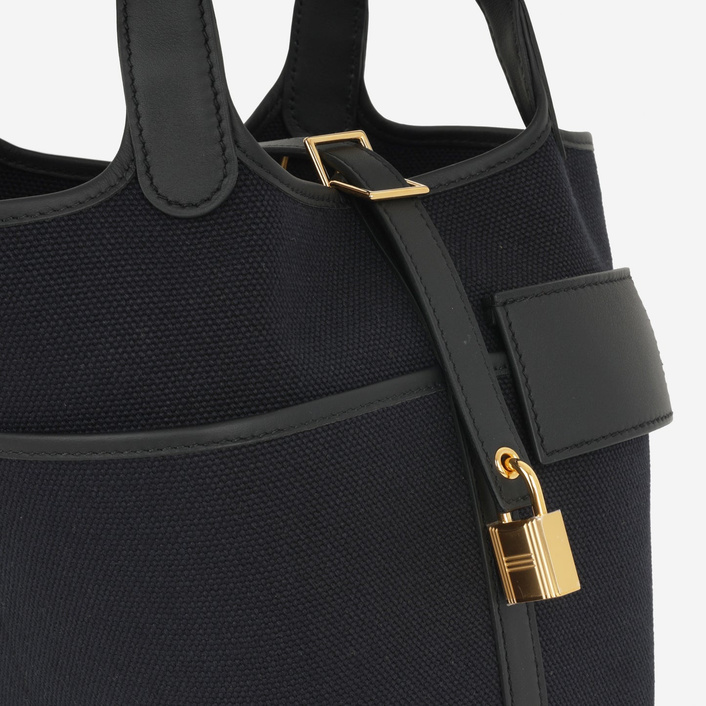 Hermès Picotin 18 Cargo - Noir Canvas / Swift | Gold Hardware