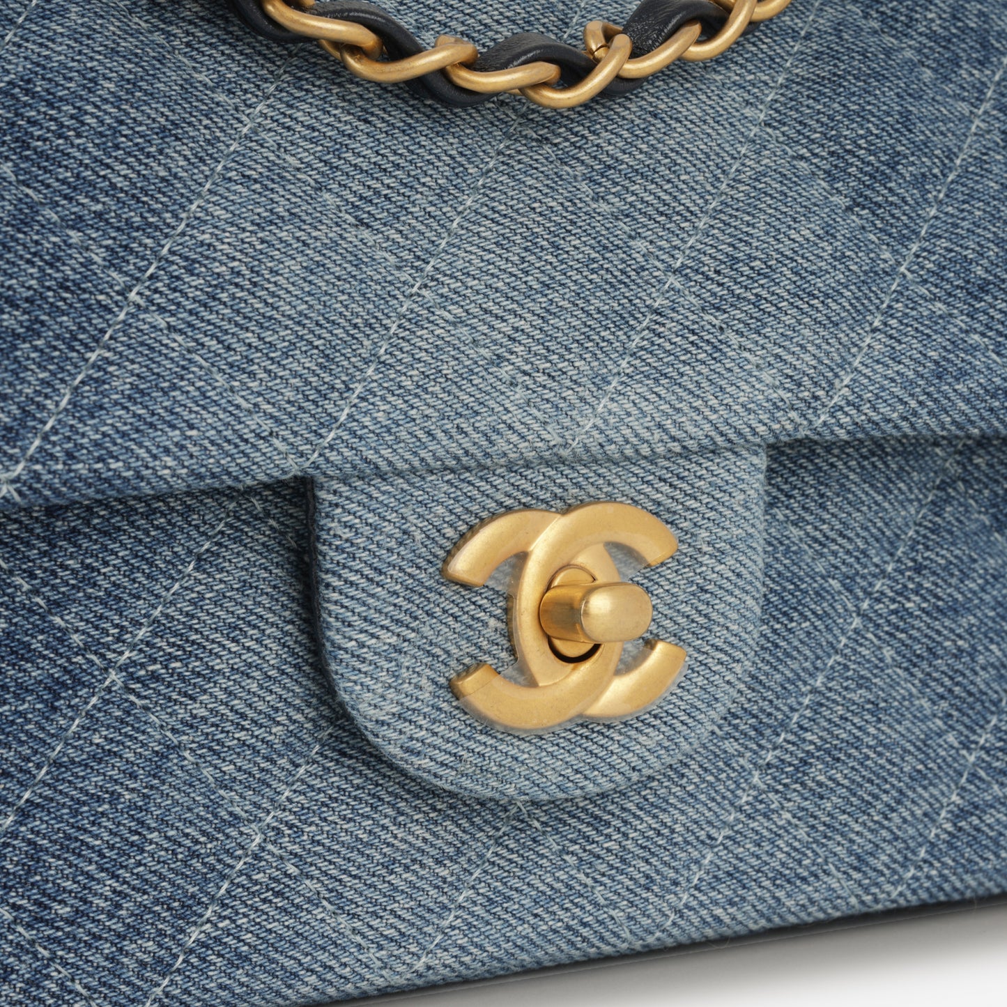 Chanel Mini Rectangular - Blue Ombre Denim | Gold Hardware