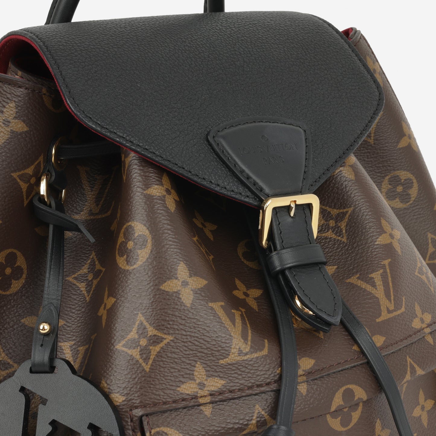 Louis Vuitton Montsouris PM Backpack - Monogram Canvas / Black Trim | Gold Hardware