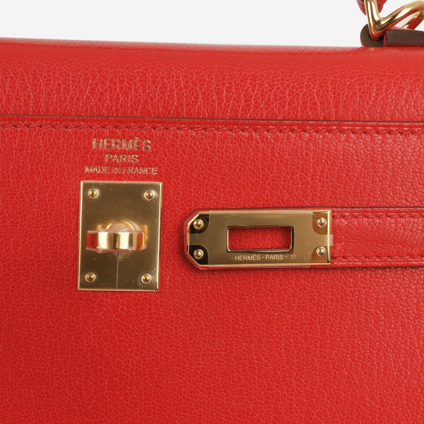 Hermès Kelly 25 - Rouge De Coeur Chevre Chamkila | Gold Hardware