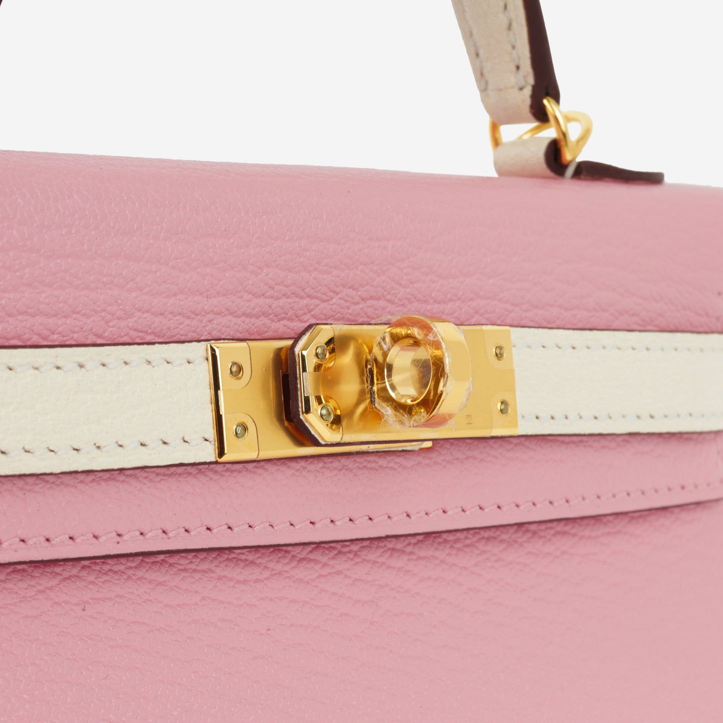 HSS Kelly 20 - Rose Sakura / Craie Chevre Mysore | Gold Hardware - Bagista