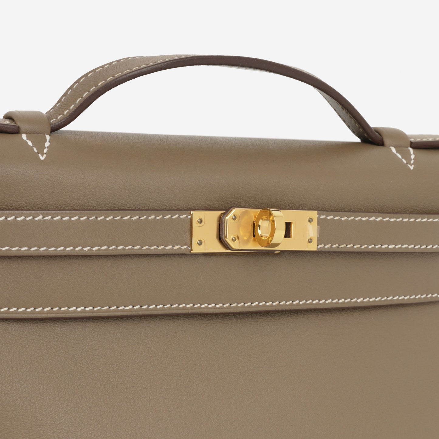 Hermès Kelly Pochette - Etoupe | Gold Hard ware