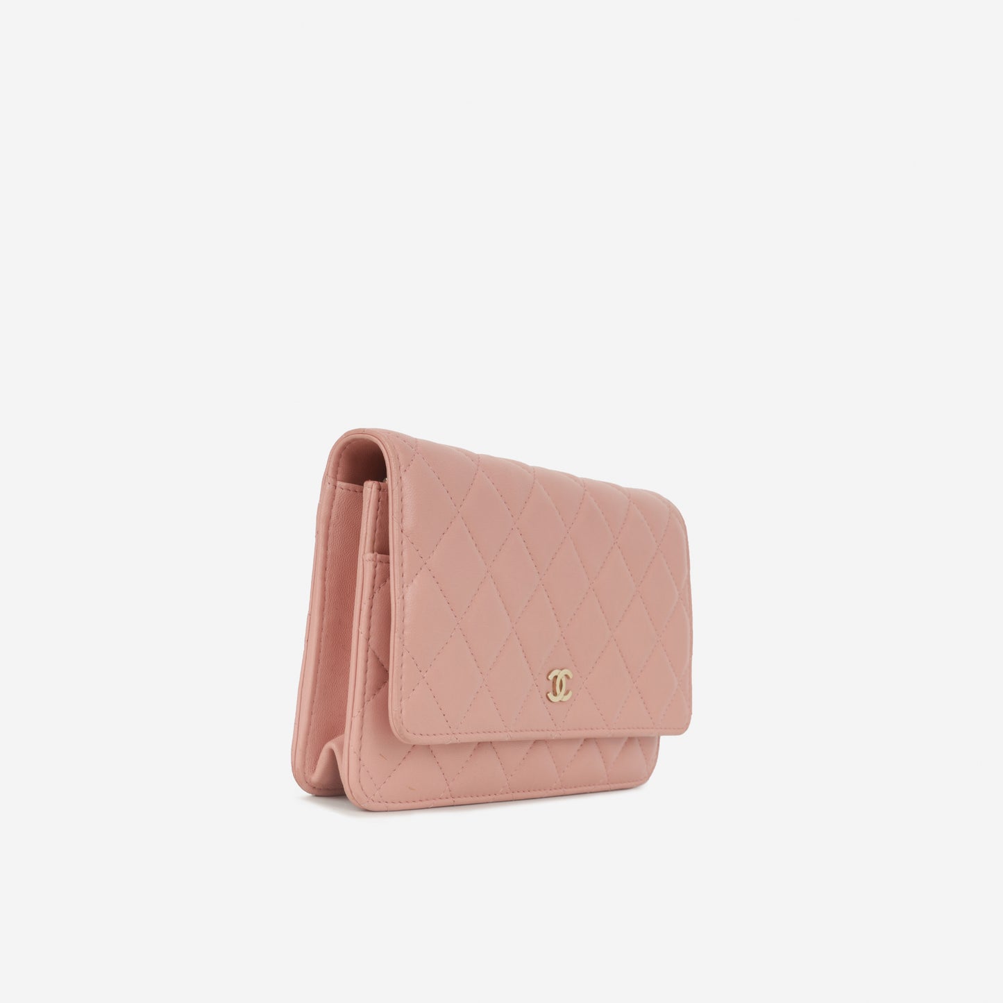 Chanel Classic Wallet on Chain - Pink Lambskin | Champagne Gold Hardware