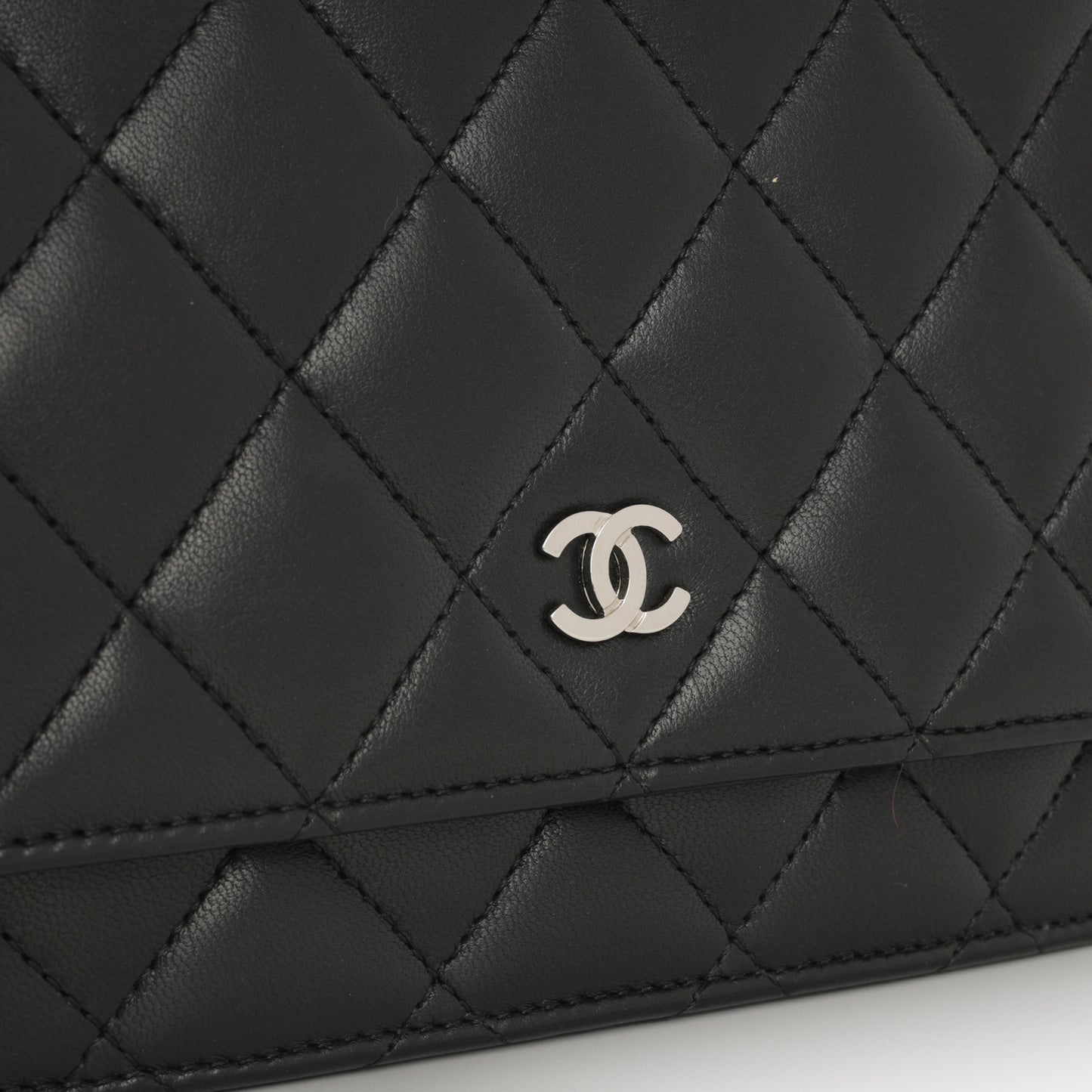 Chanel Classic Wallet on Chain - Black Lambskin | Silver Hardware