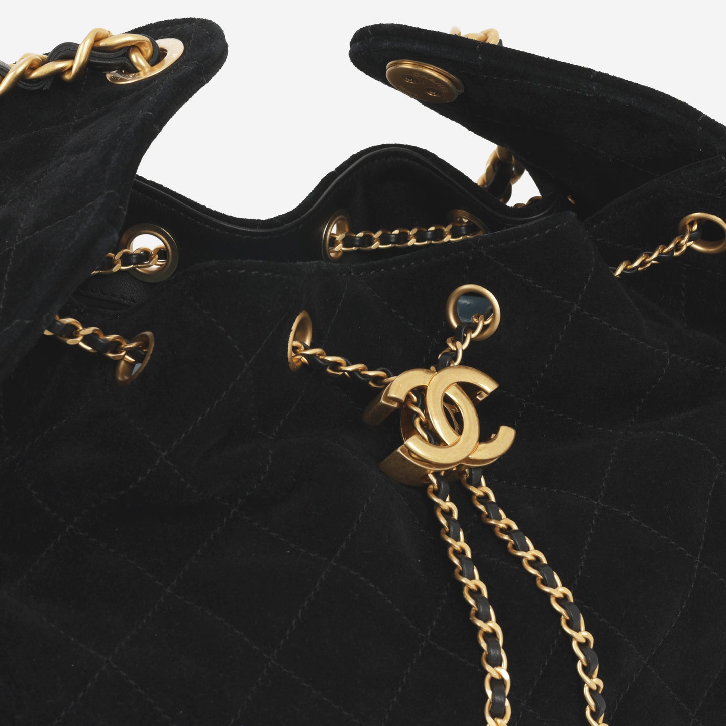 Chanel Medium 25 Hobo Bag - Black Suede | Gold Hardware