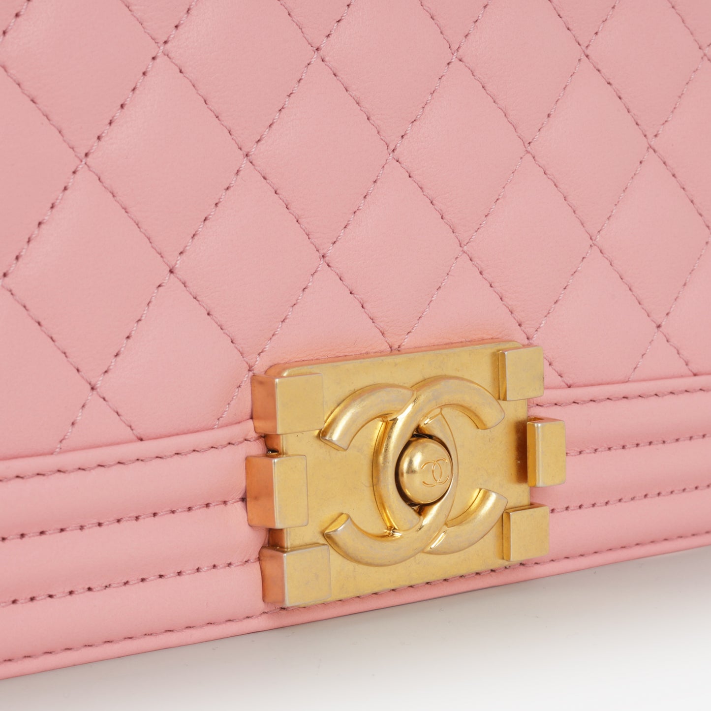 Chanel Medium Boy Bag - Pink Lambskin | Aged Gold Hardware