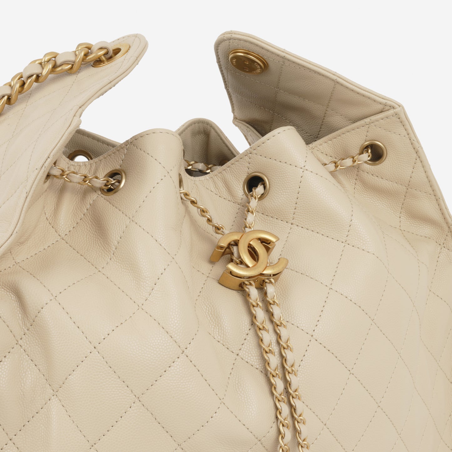 Chanel Medium 25 Hobo Bag - Beige Caviar | Gold Hardware