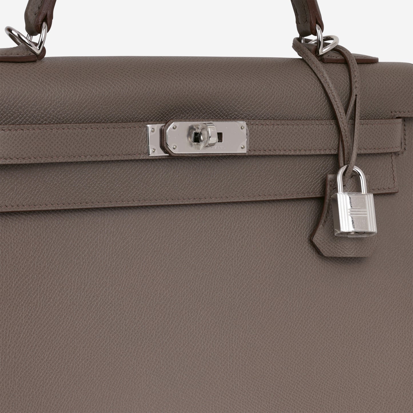 Hermès Kelly 32 - Gris Etain Epsom | Palladium Hardware