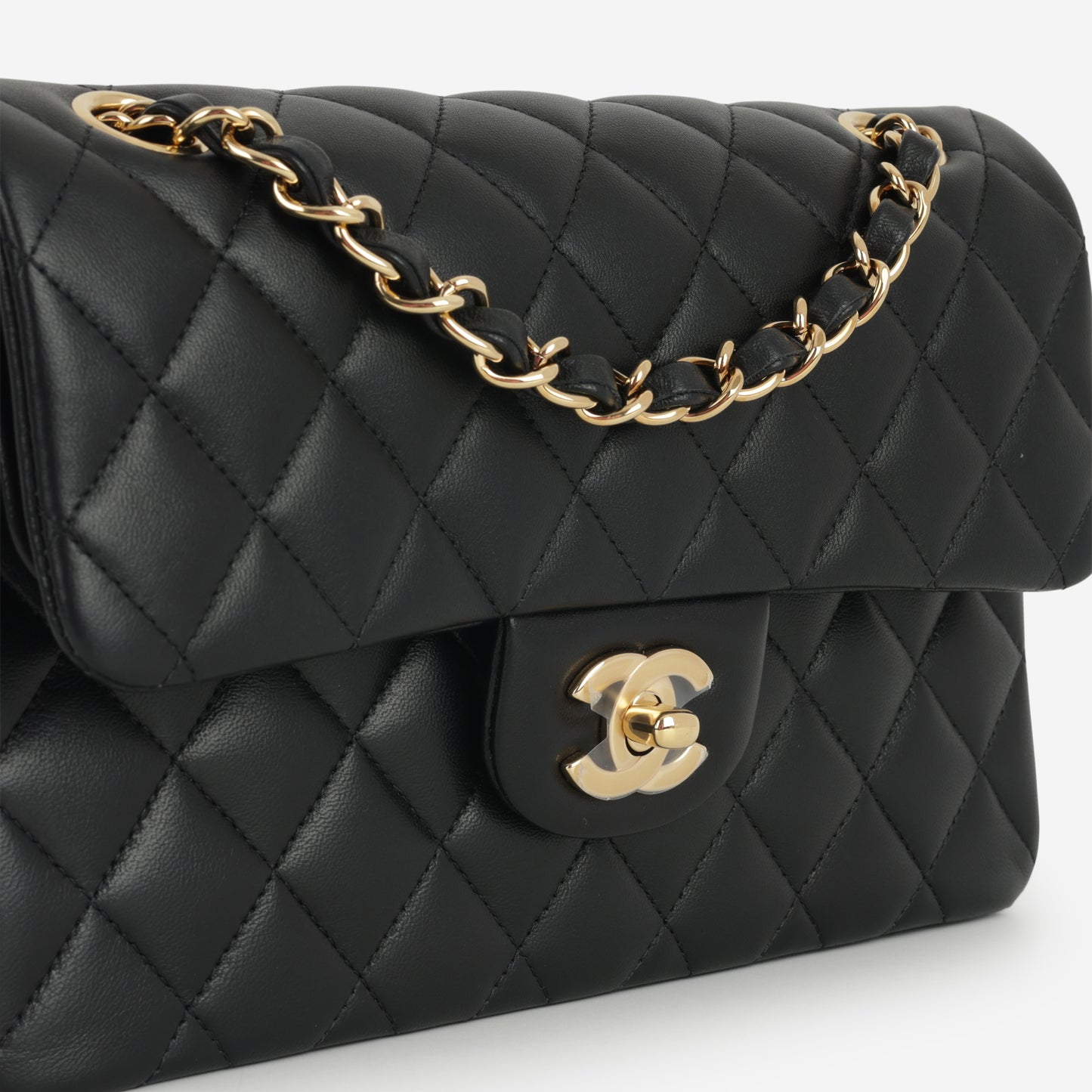 Chanel Small Classic Flap - Black Lambskin | Gold Hardware
