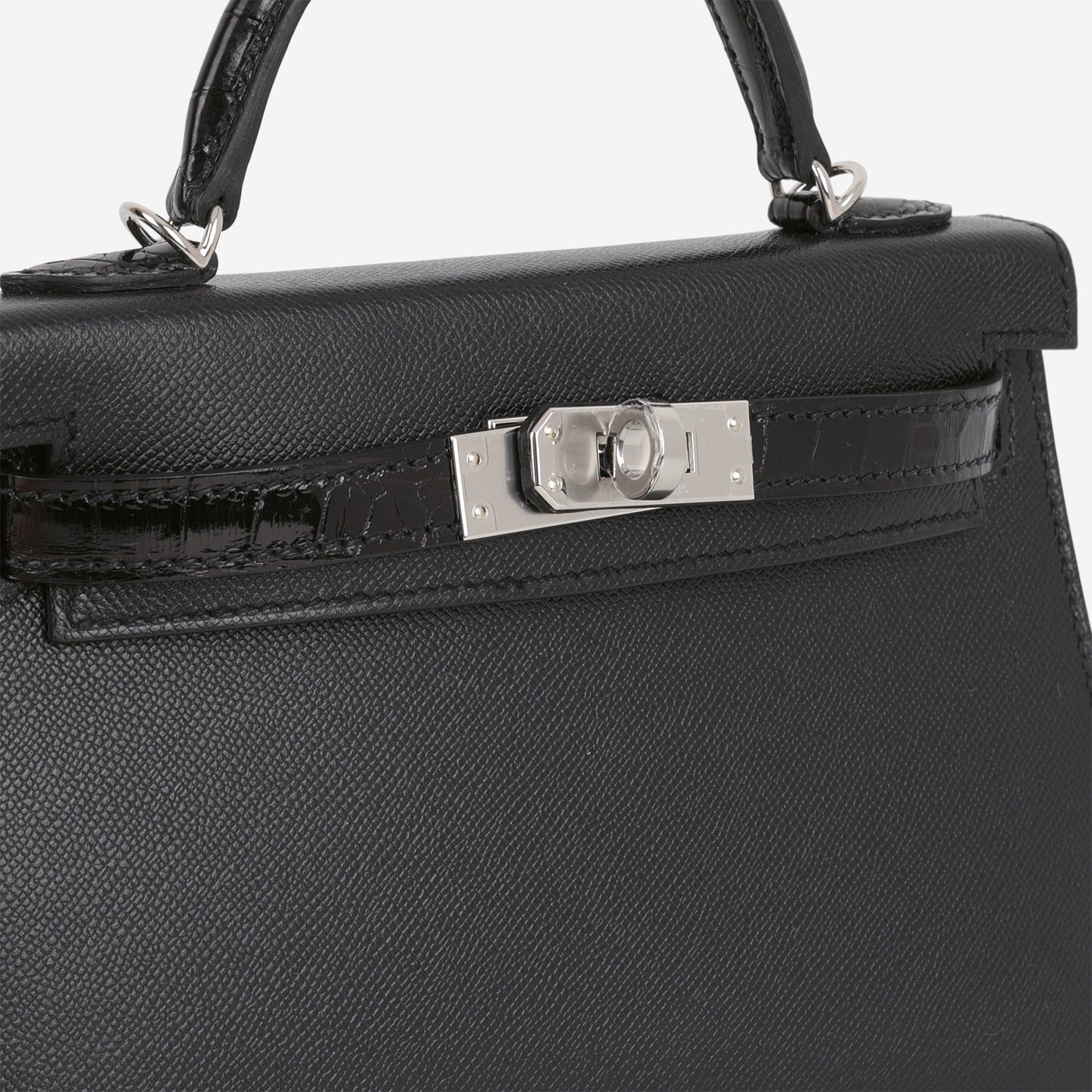 Hermès Mini Kelly Touch - Black Madame / Alligator | Palladium Hardware