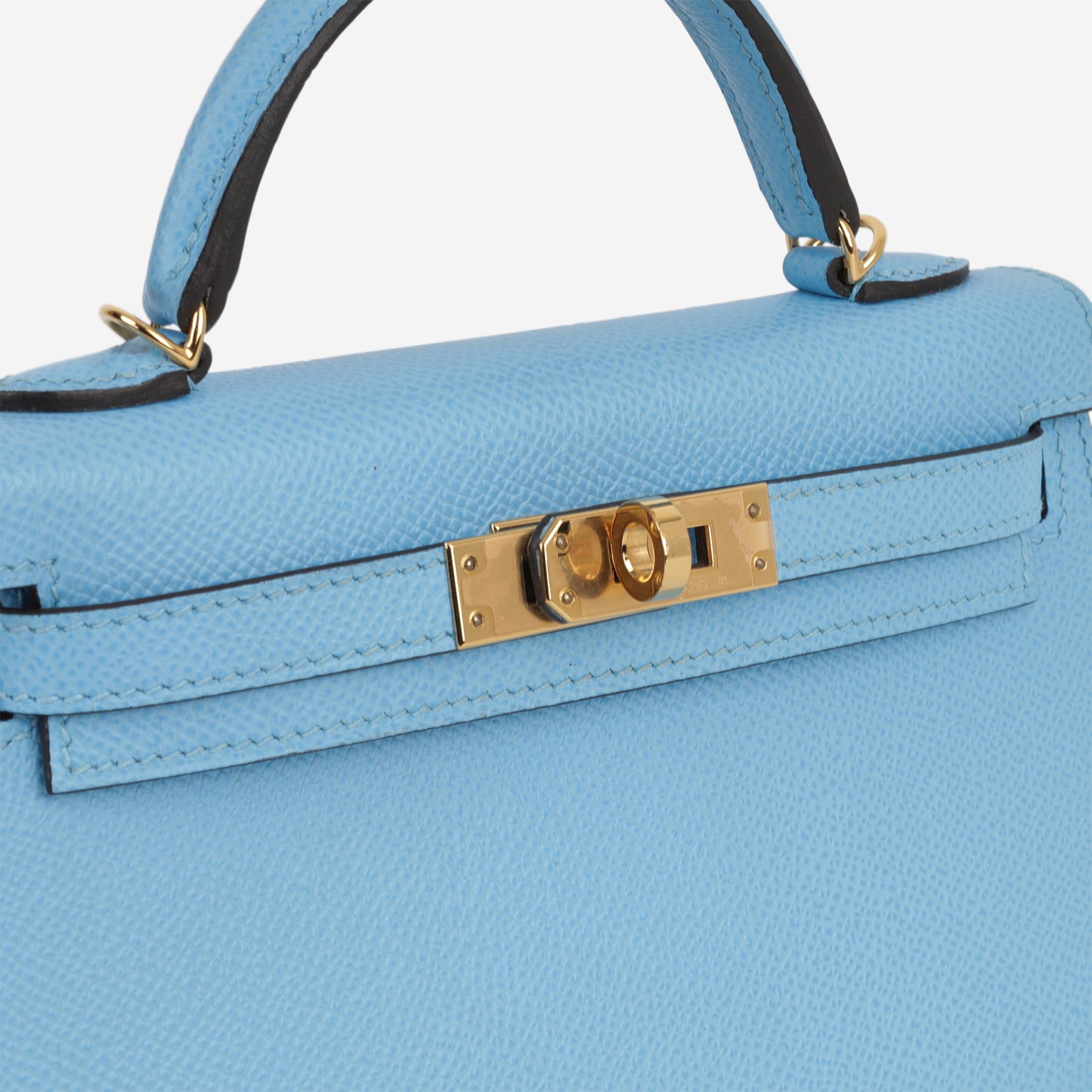 Hermès Mini Kelly 20 - Celeste Epsom | Gold Hardware