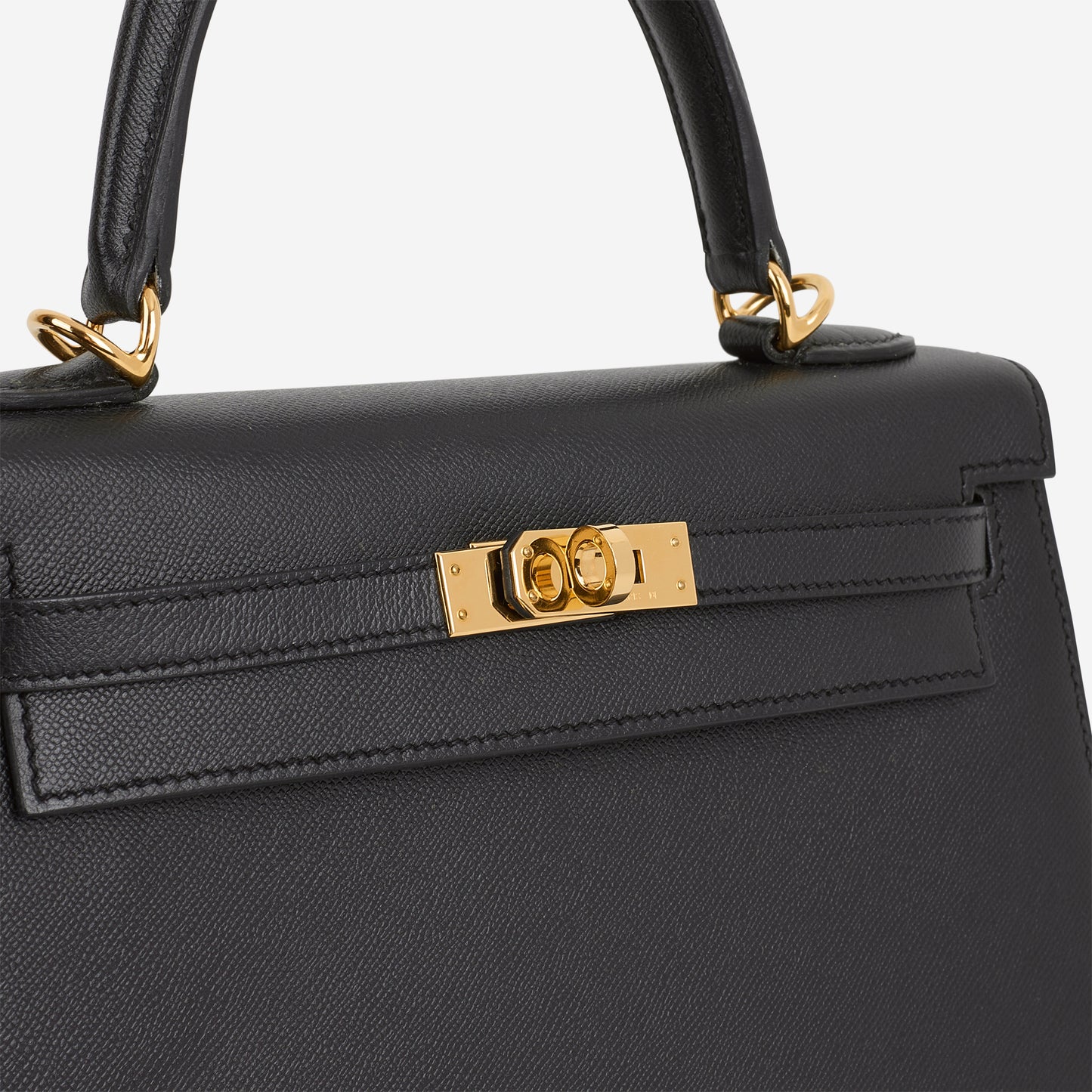 Hermès Verso Kelly - Black Madame / Gris Meyer Interior | Gold Hardware - Bagista