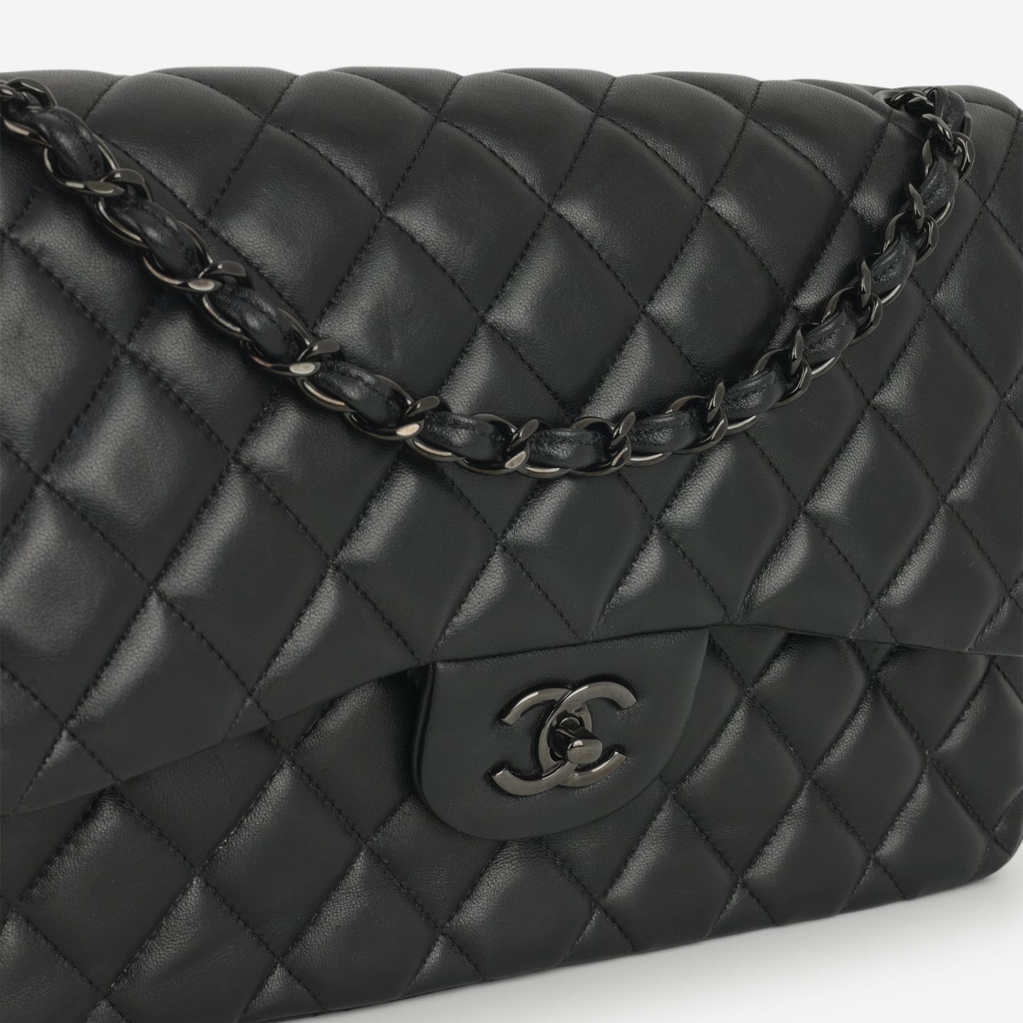 Chanel Jumbo Classic Flap - So Black Lambskin | Tonal Hardware