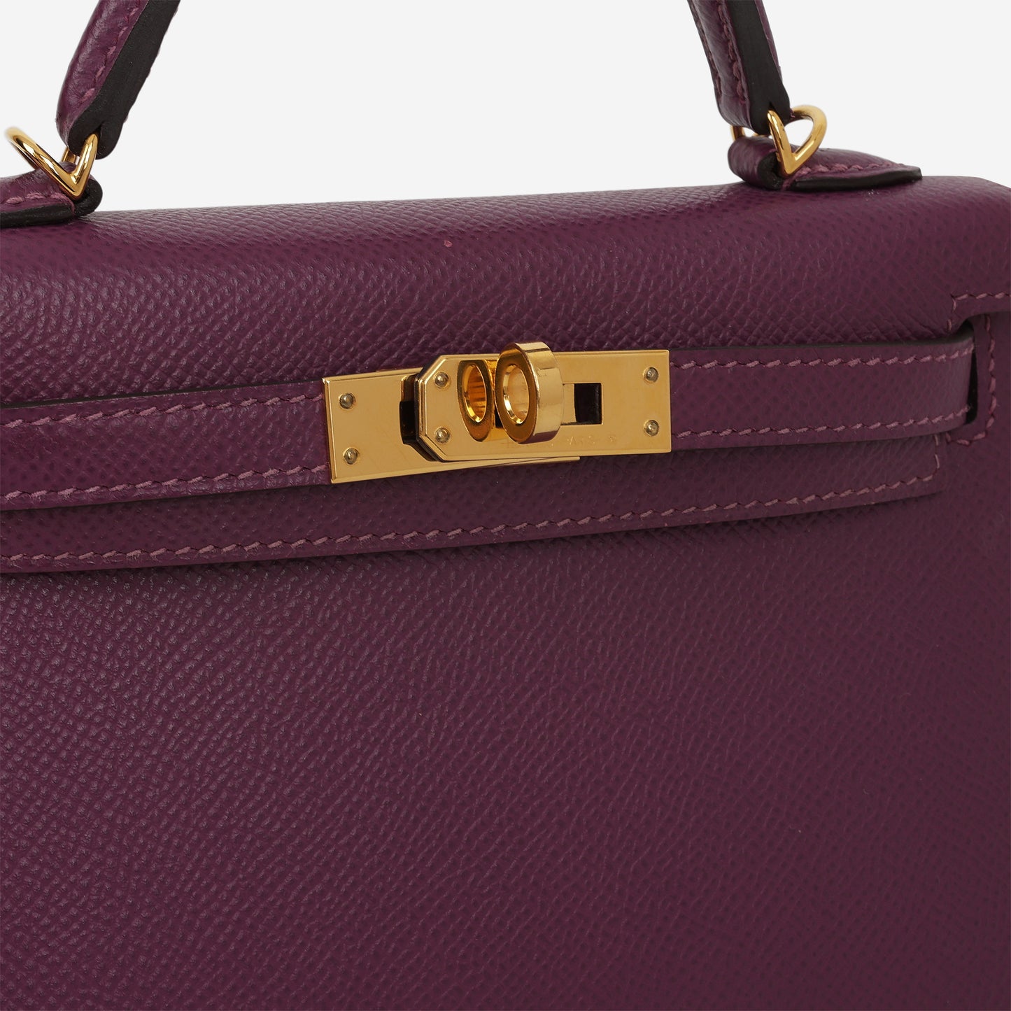 Hermès HSS Mini Kelly 20 - Anemone Epsom / Rose Mexico Interior | Gold Hardware