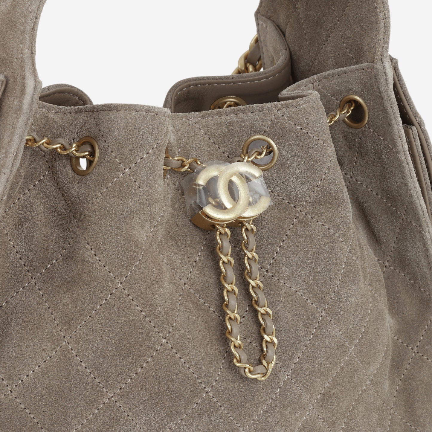 Chanel Mini 25 Hobo - Grey Suede | Gold Hardware
