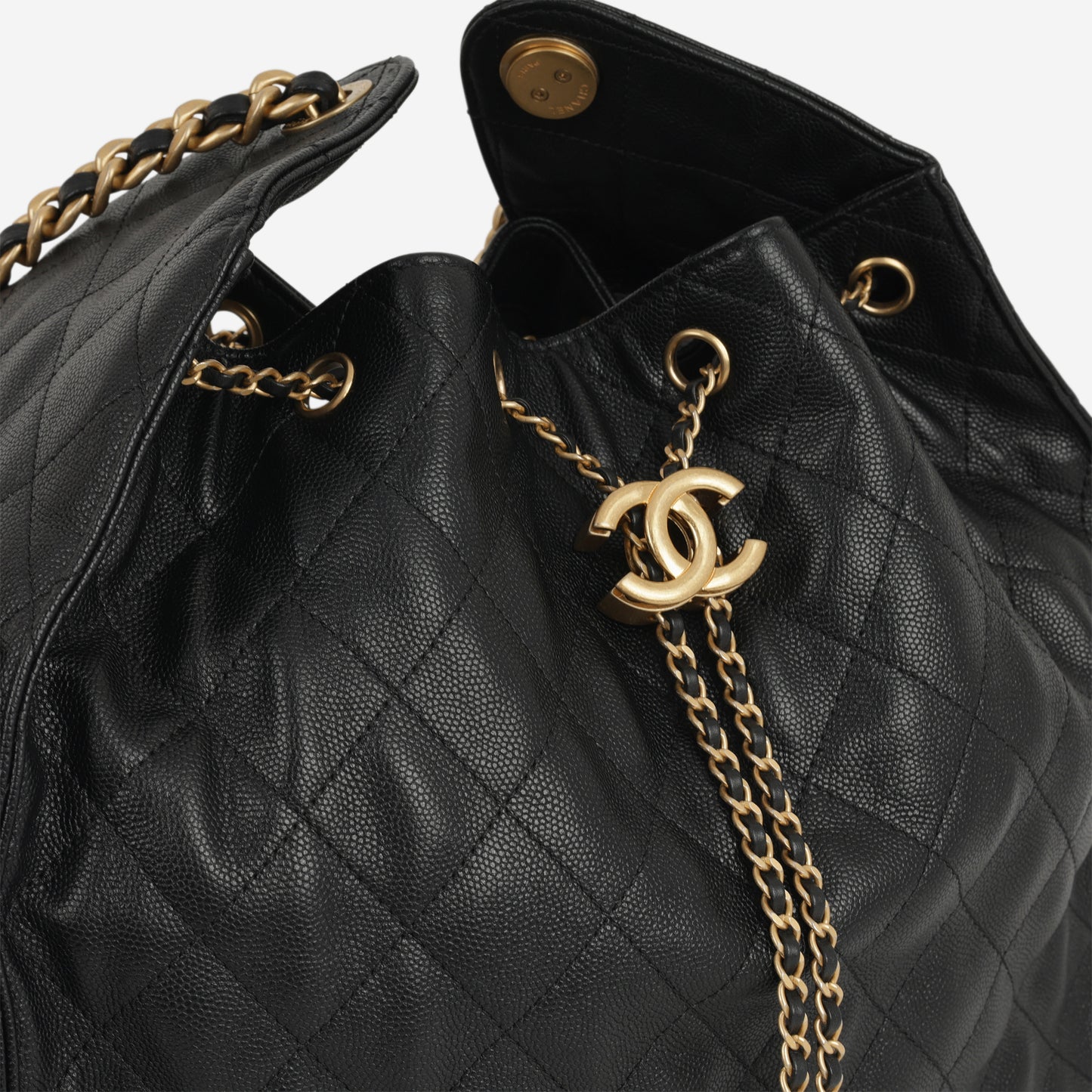 Chanel Medium 25 Hobo Bag - Black Caviar | Aged Gold Hardware