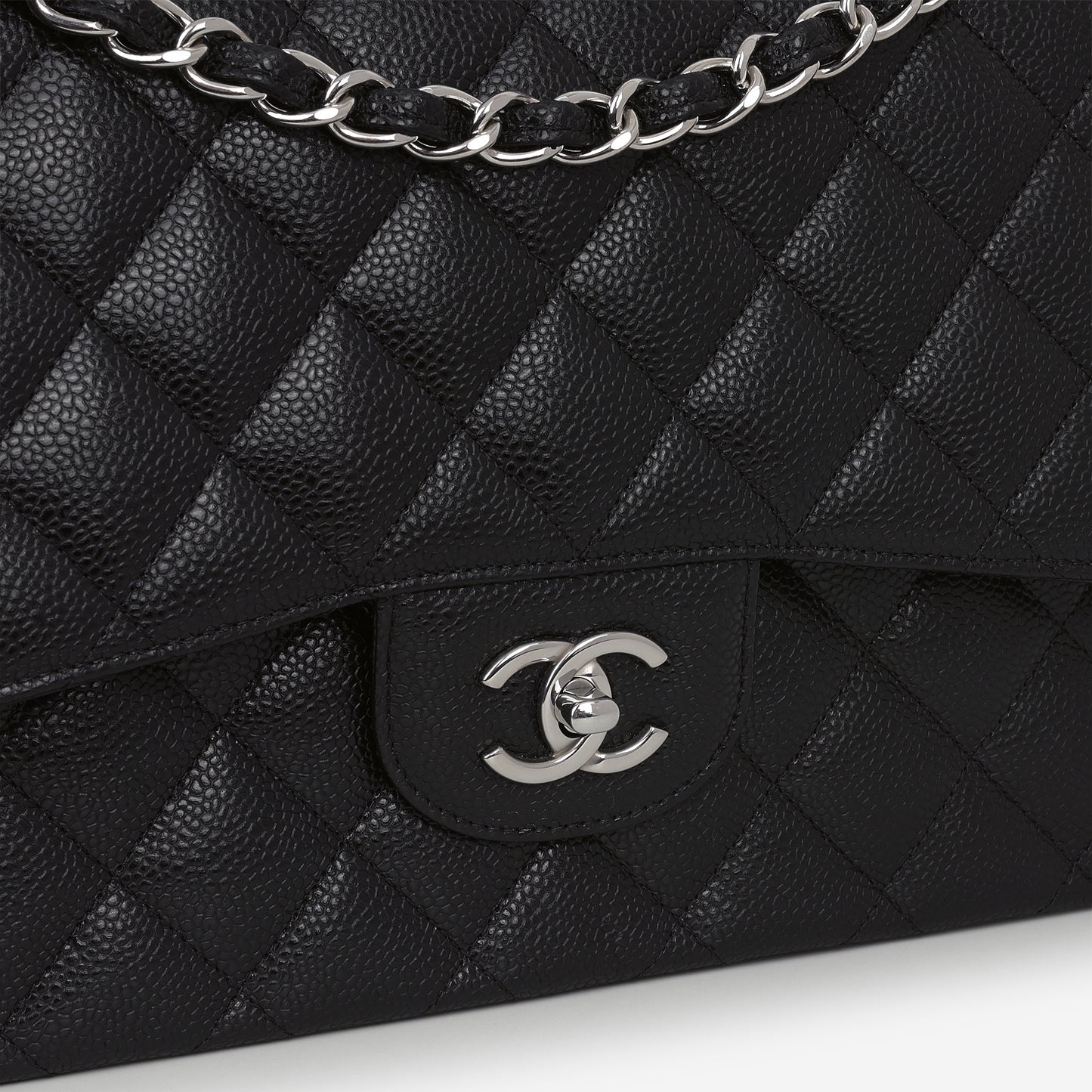 Chanel Jumbo Classic Flap - Black Caviar | Silver Hardware