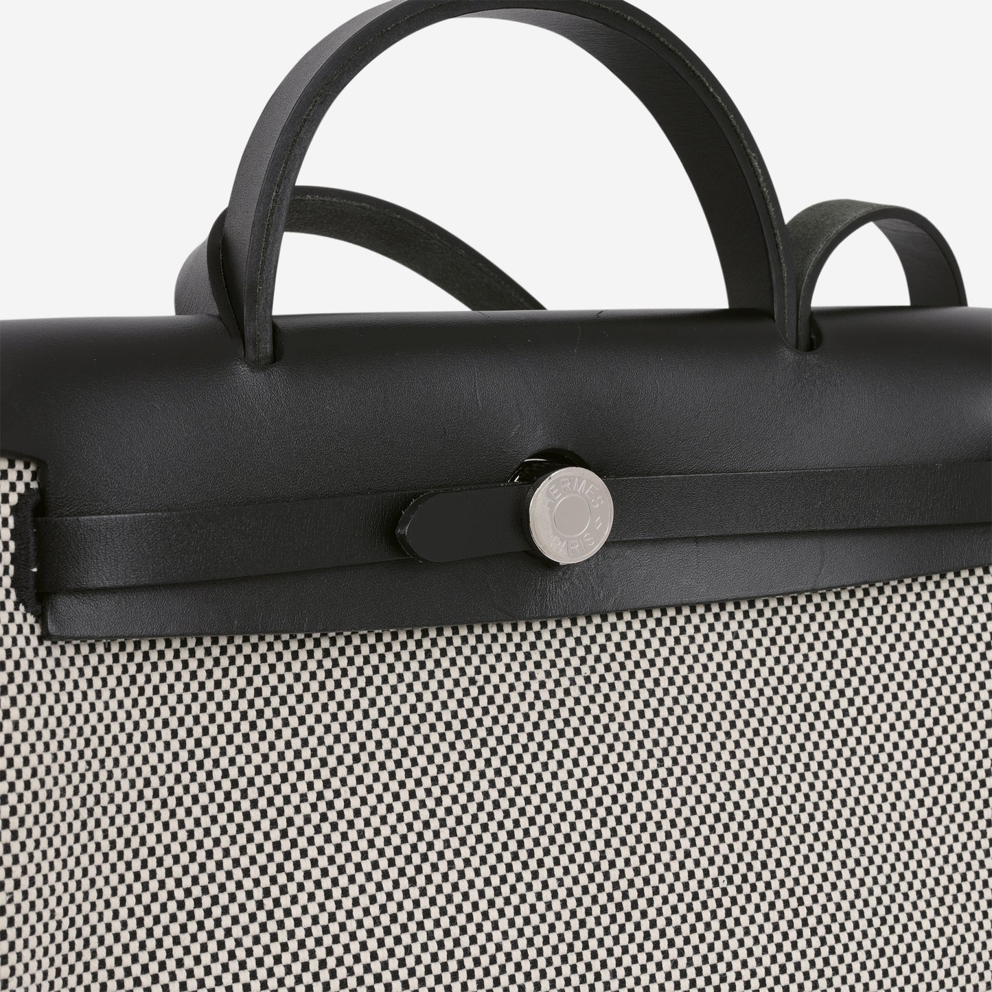 Hermès Herbag 31 - Black Quadrille / Hunter | Palladium Hardware