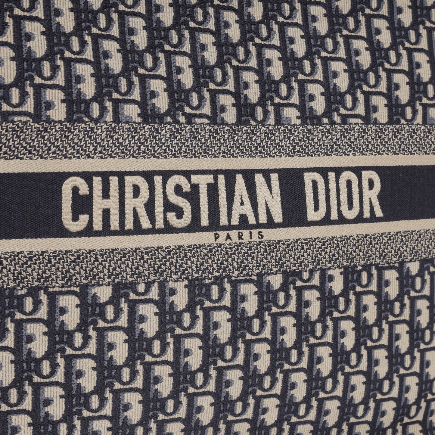 Dior Large Book Tote - Navy Oblique Jacquard
