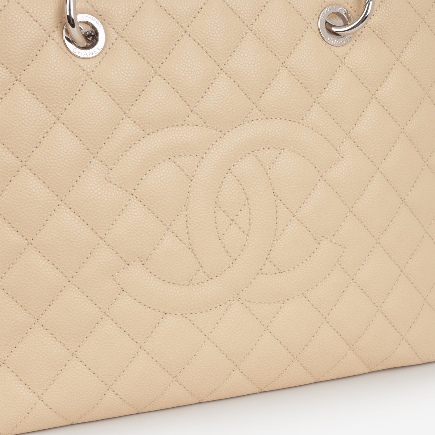 Chanel GST - Beige Caviar | Silver Hardware