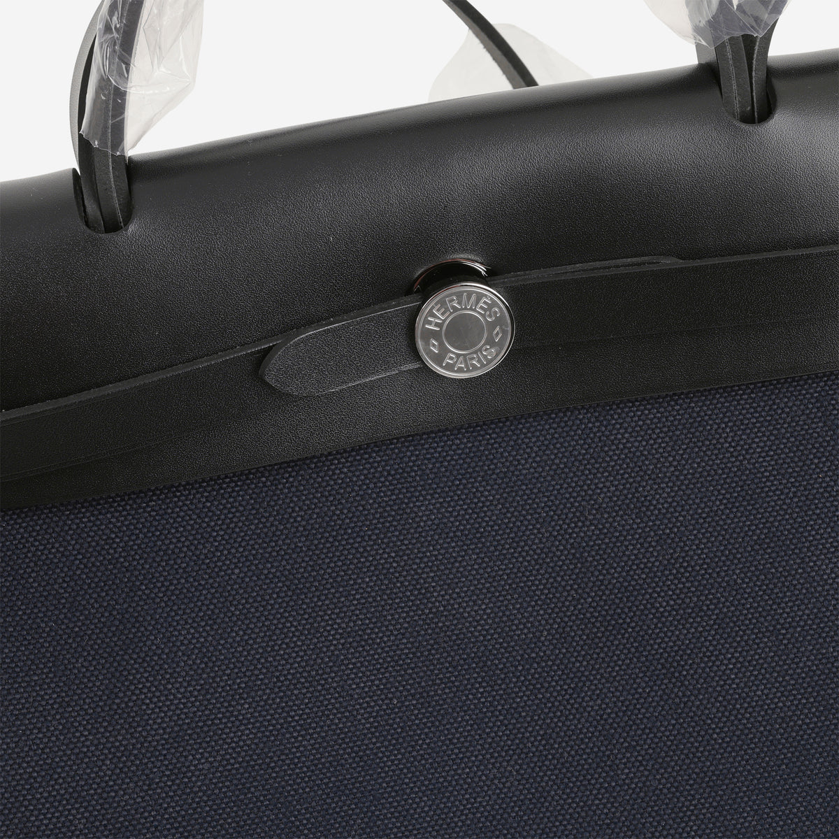 Hermès Herbag 31 - Bleu Indigo Toile / Noir Hunter | Palladium Hardware - Bagista