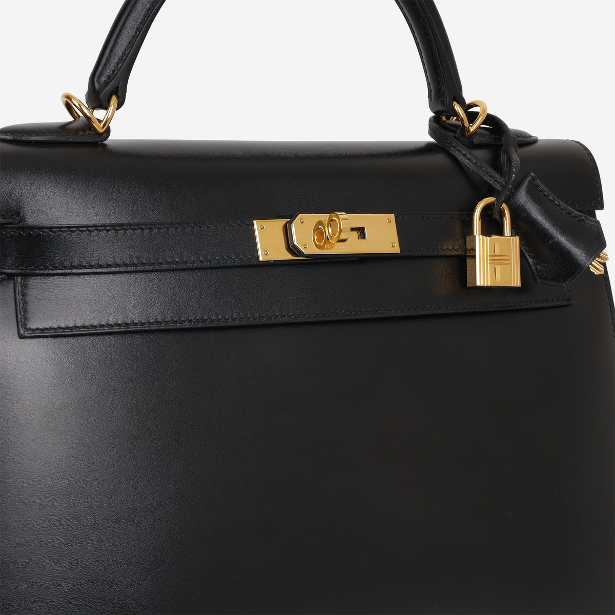 Hermès Vintage Kelly 32 Sellier - Black Box | Gold Hardware