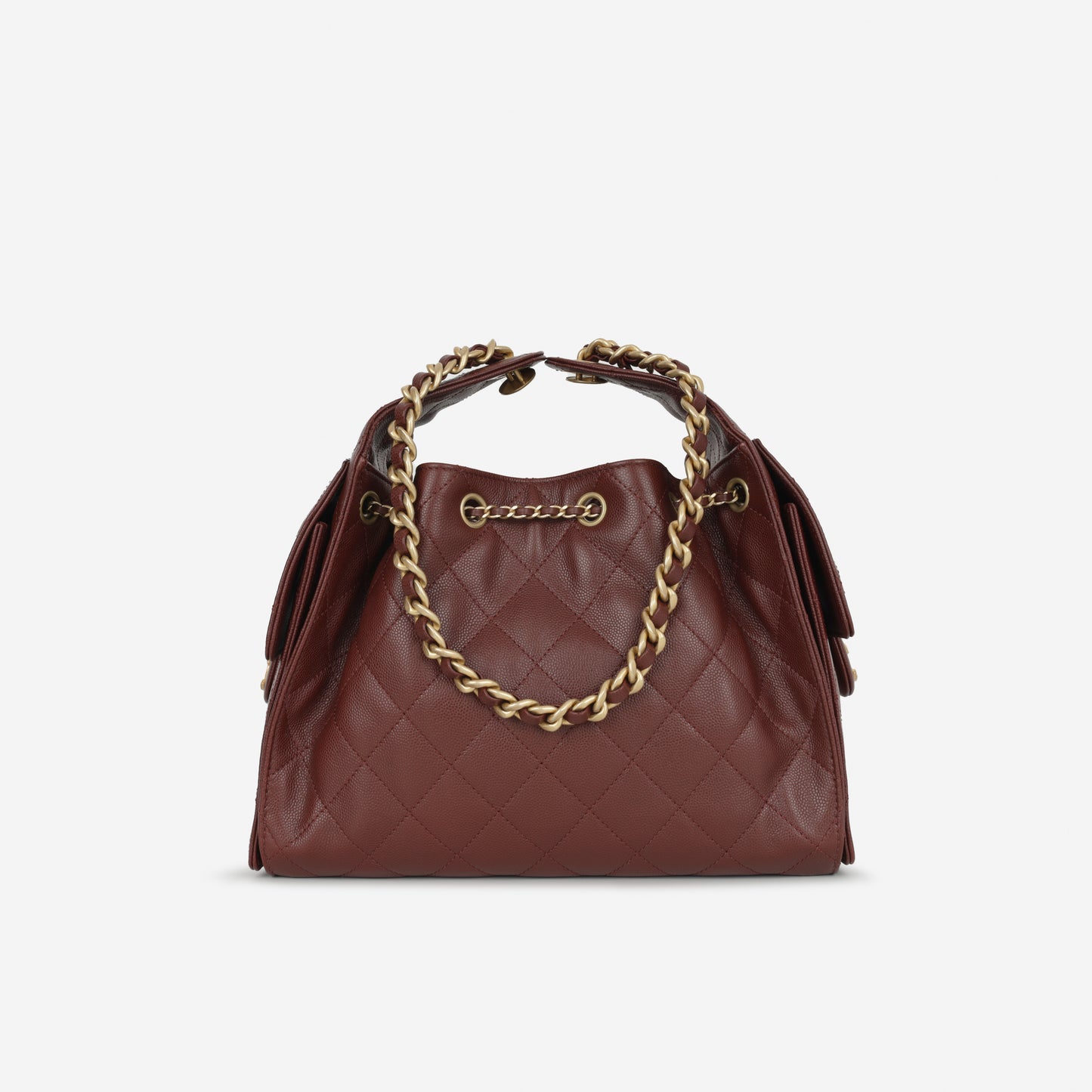 Chanel Small 25 Hobo - Bordeaux Caviar | Antique Gold Hardware
