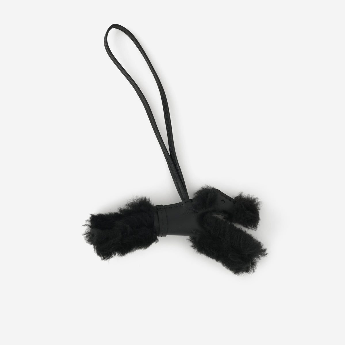 Hermès Budy Punk Charm - Noir Milo / Merino Wool | Palladium Hardware