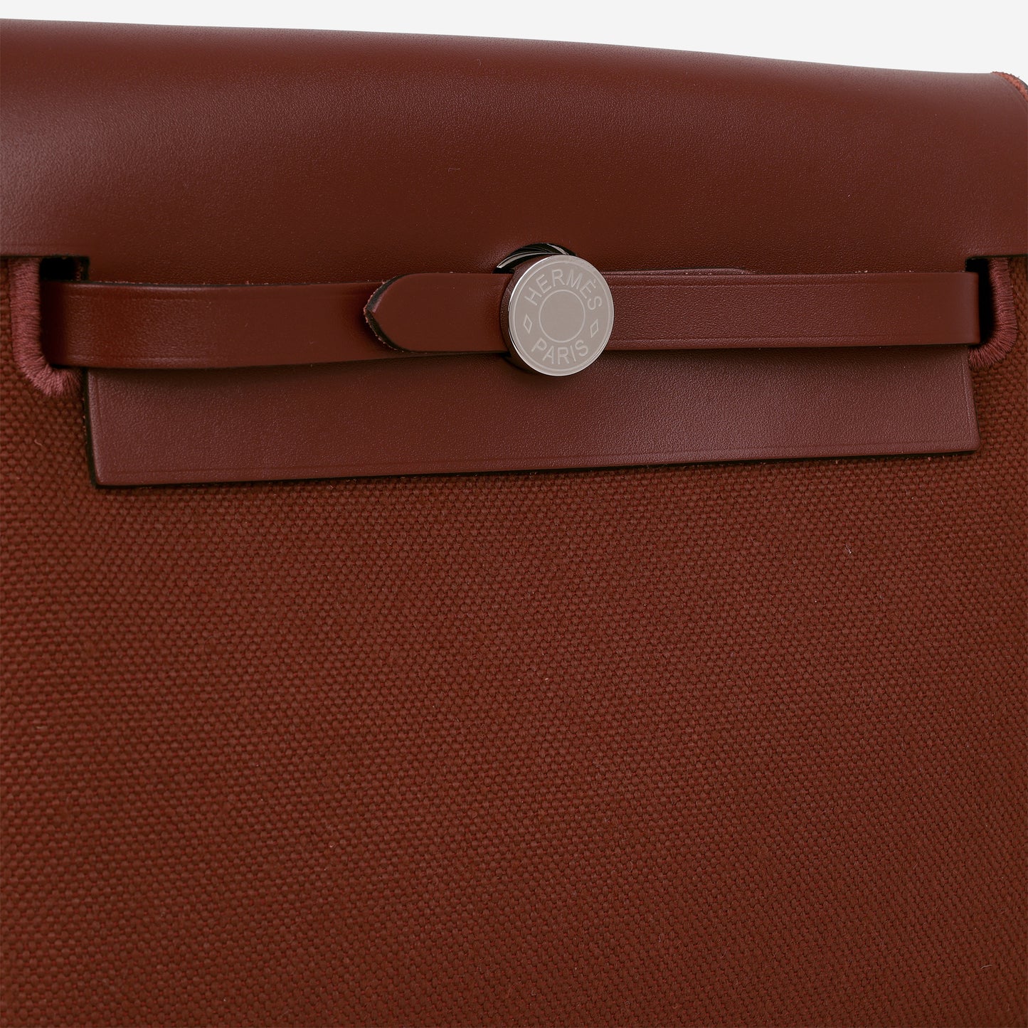 Hermès Mini Herbag 20 - Rouge H Canvas / Hunter | Palladium Hardware