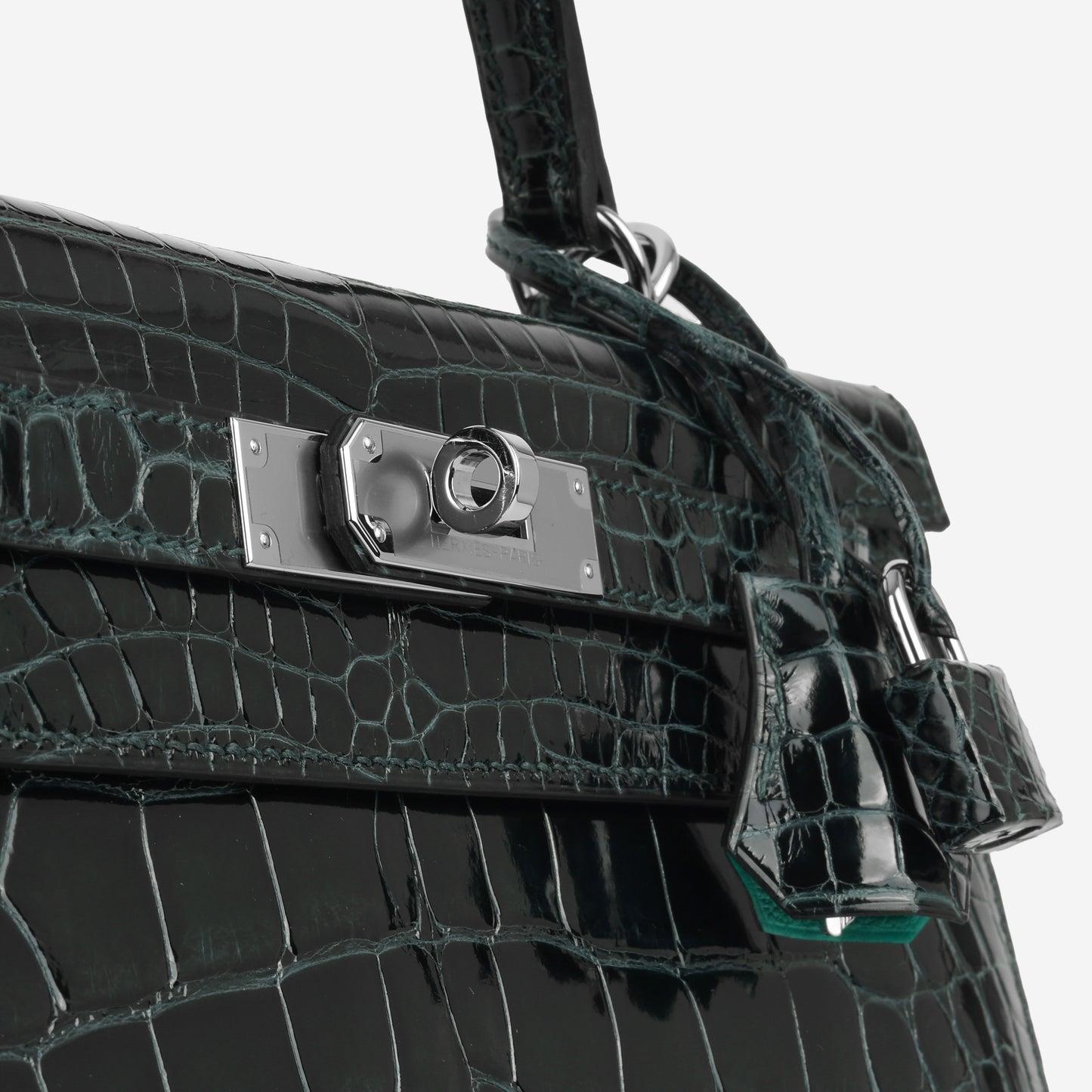 Kelly 28 Verso - Vert Cypres Alligator / Vert Jade