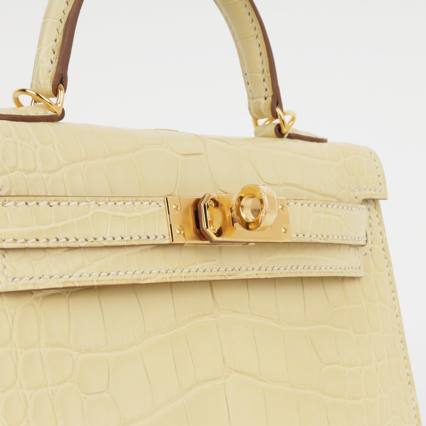 Hermès Mini Kelly - Vanille Alligator | Gold Hardware
