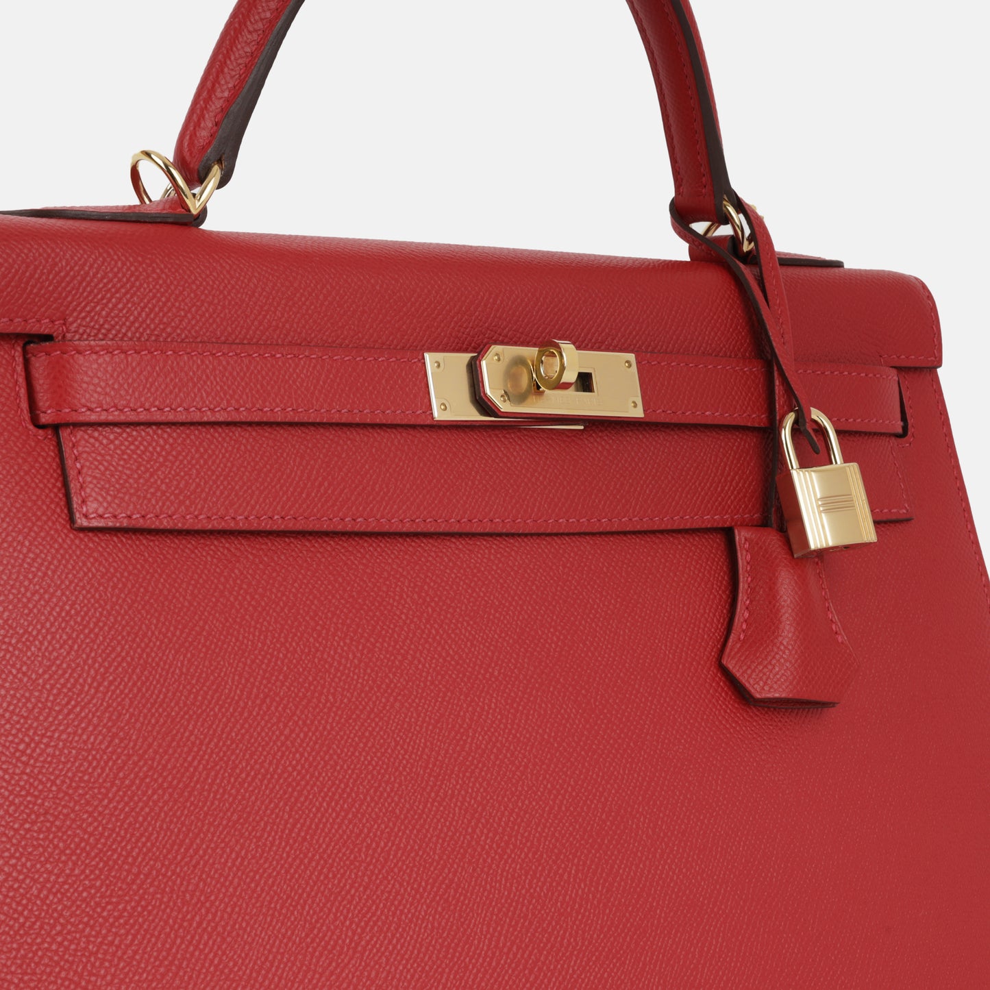 Hermès HSS Kelly 32 - Rouge Casaque Epsom | Permabrass