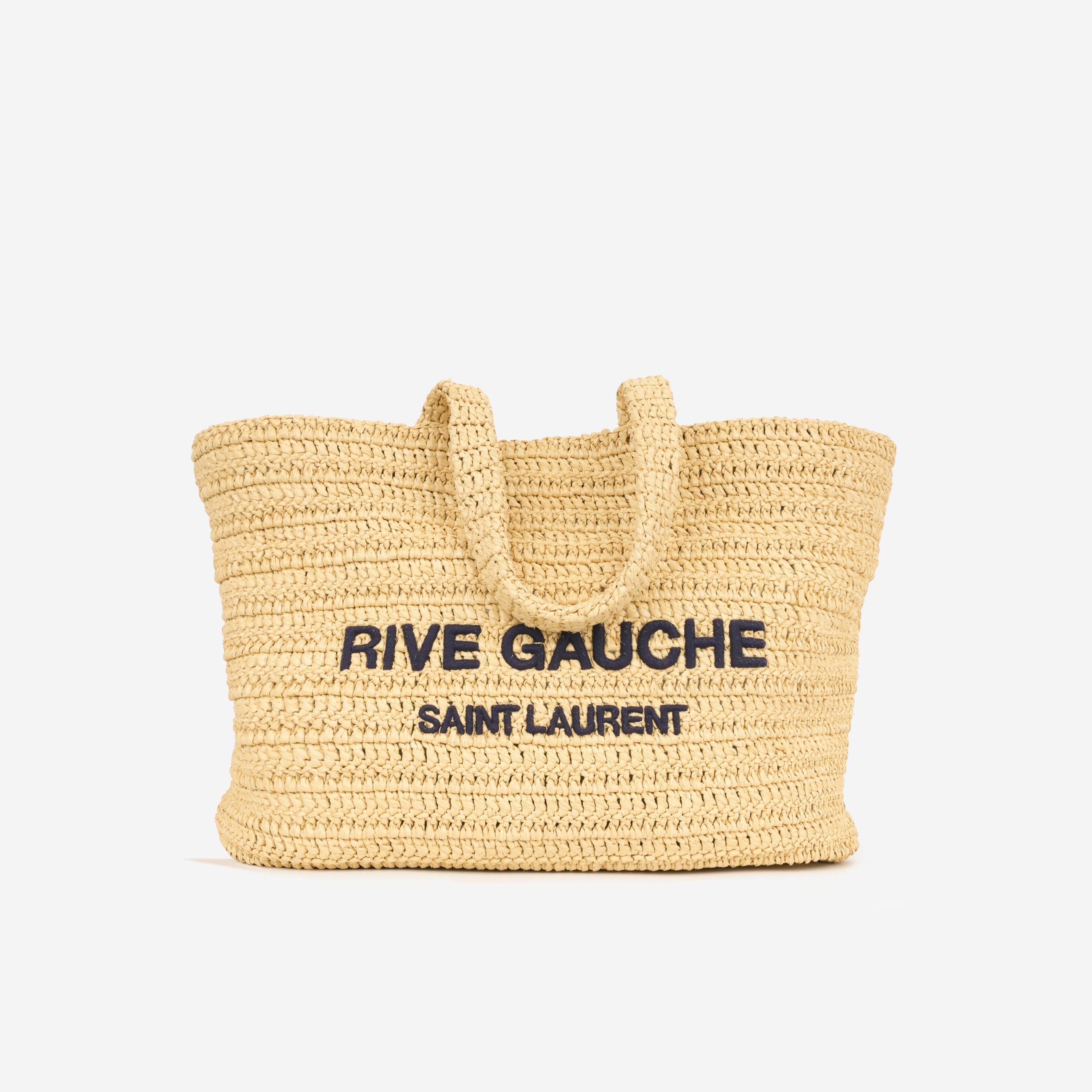RIVE GAUCHE BEIGE RAFFIA BAG
