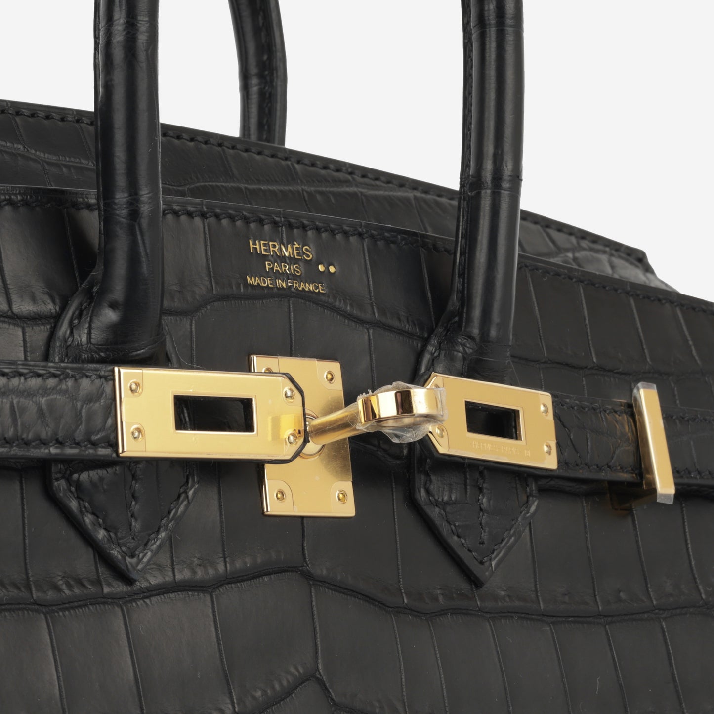 Hermès Birkin 25 - Noir Matte Crocodile Niloticus | Gold Hardware