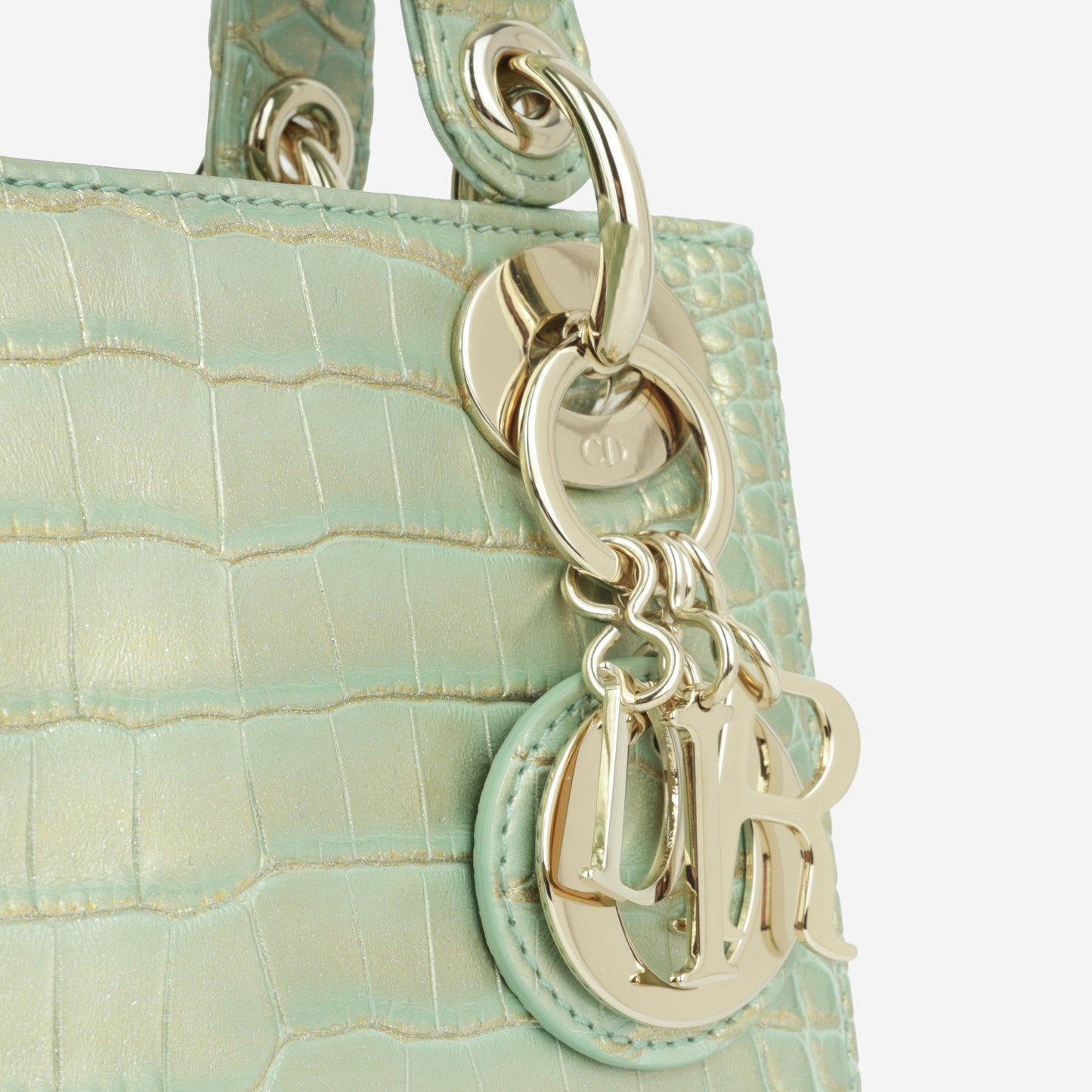 Mini Lady Dior - Green/Gold Crocodile