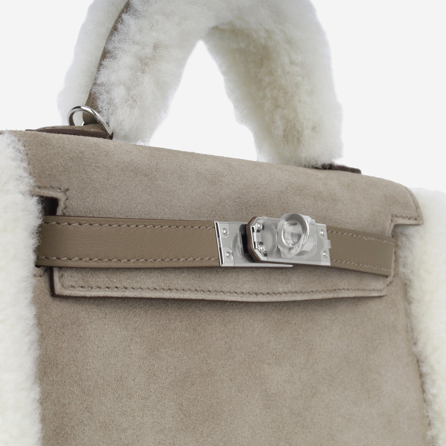 Mini Kelly - Gris Caillou / Veau Grizzly