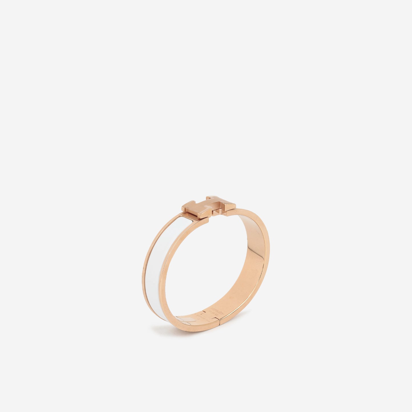 Clic H Bracelet - Blanc/Rose Gold