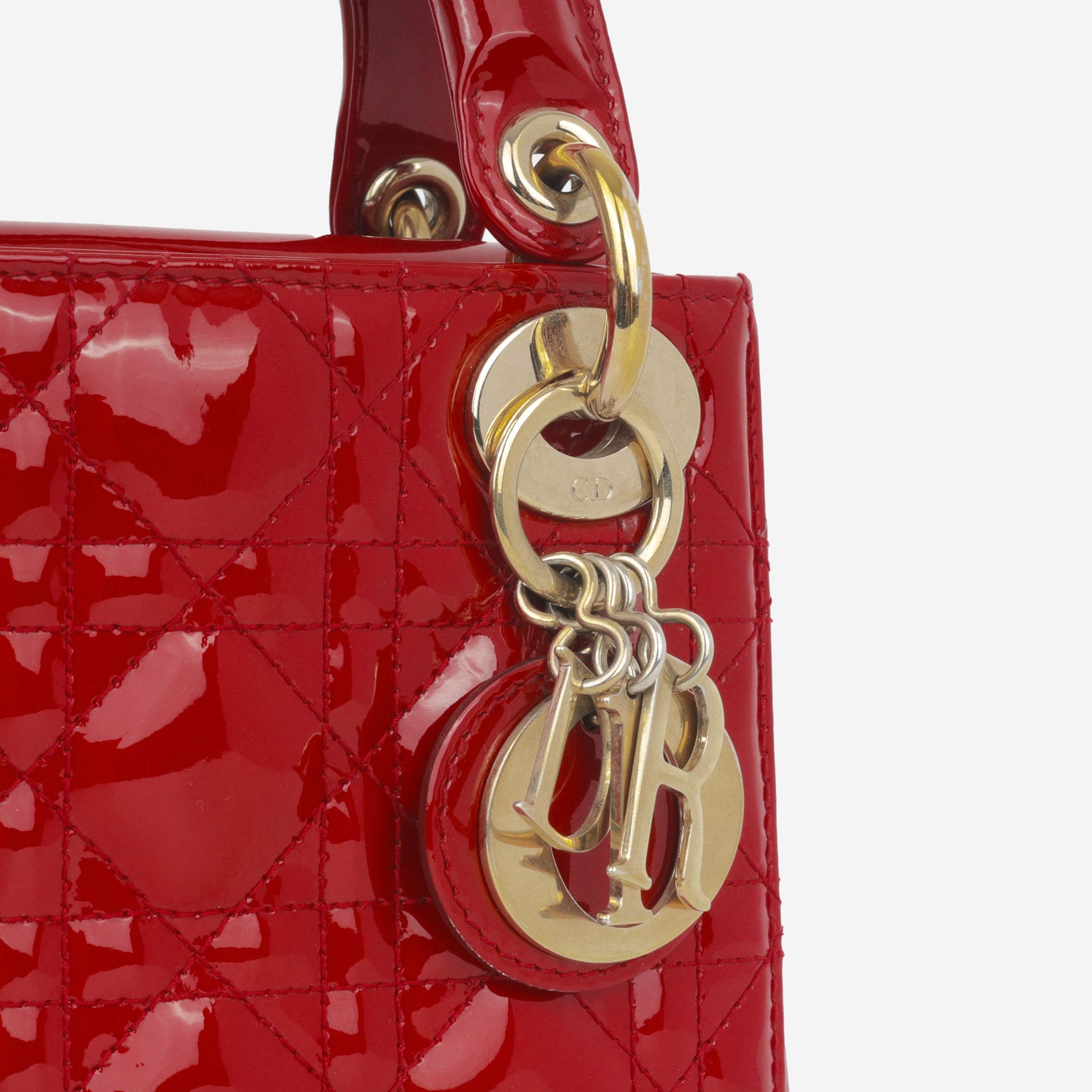 Mini Lady Dior - Red Patent