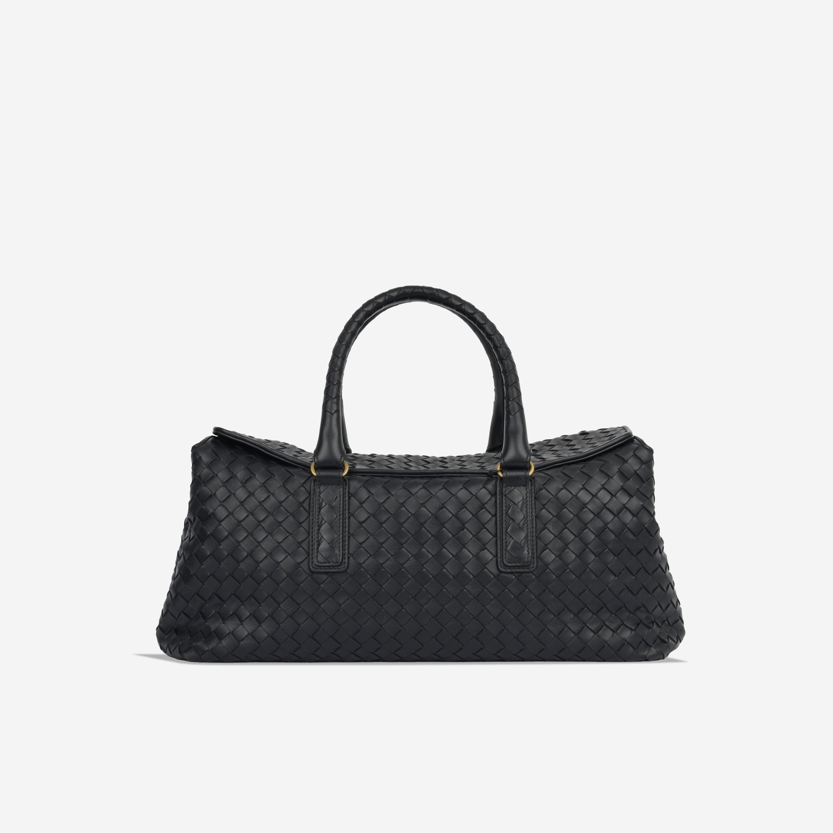 Bottega Veneta - Intrecciato Duffle Holdall - Black - Pre-Loved