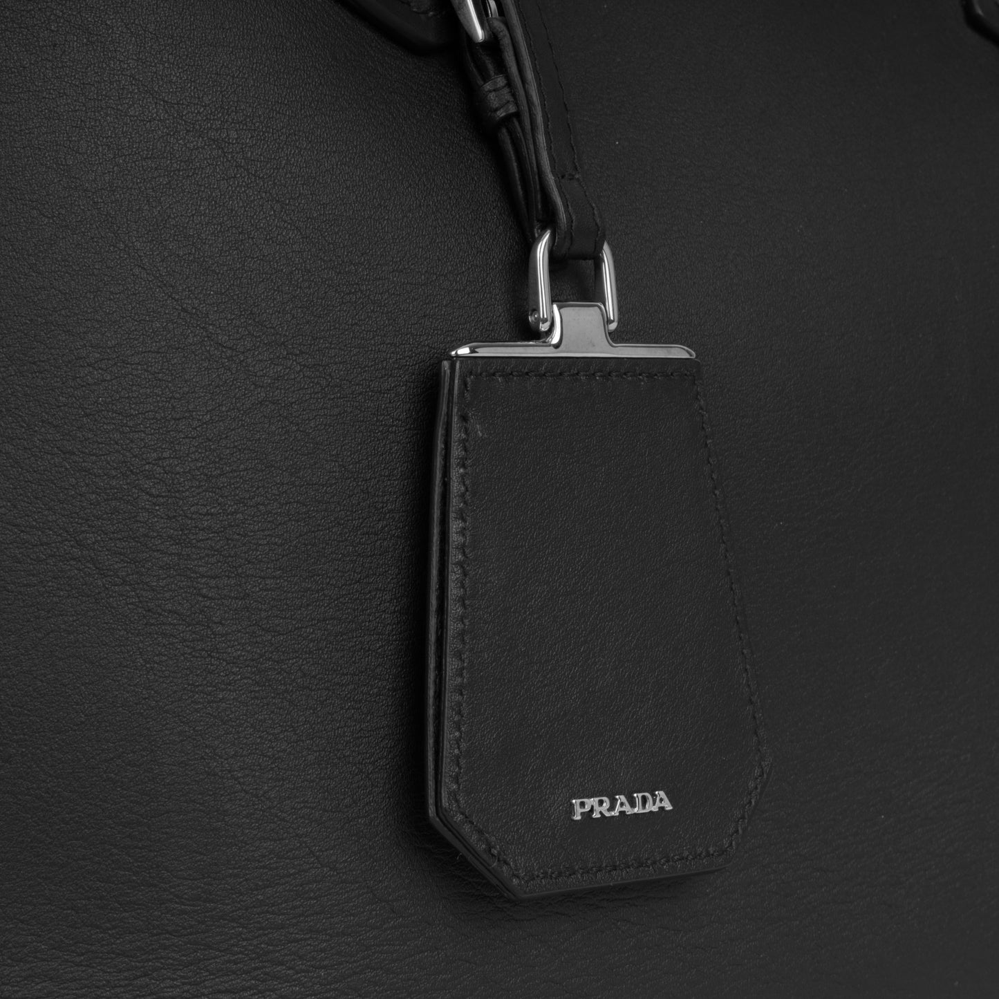 Large Double Tote - Black Matte Calfskin